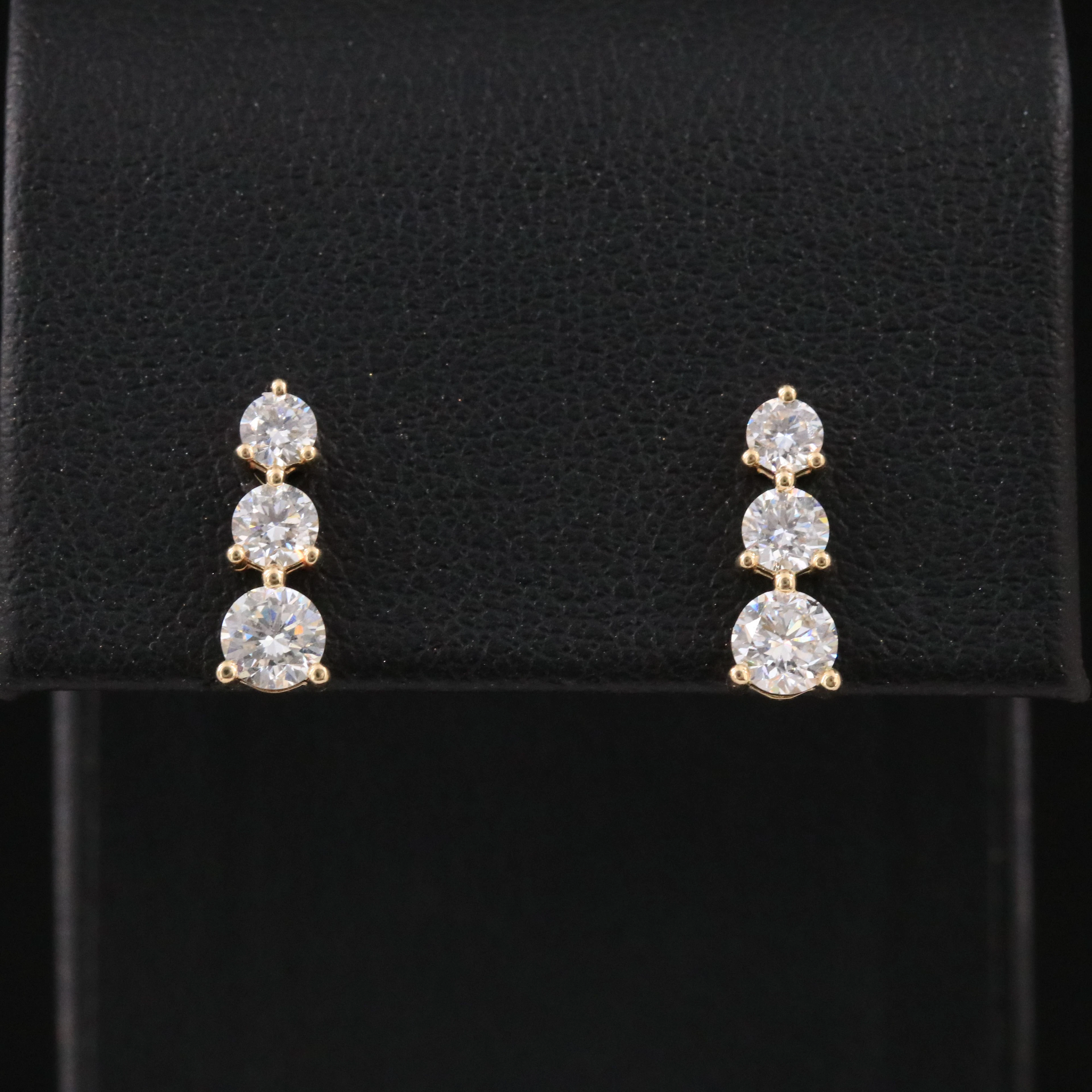 14K 1.02 CTW Lab Grown Diamond Drop Earrings