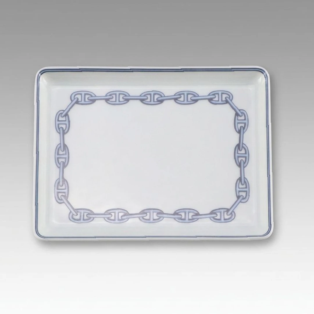 Hermès "Chaîne d'Ancre" Porcelain Tray