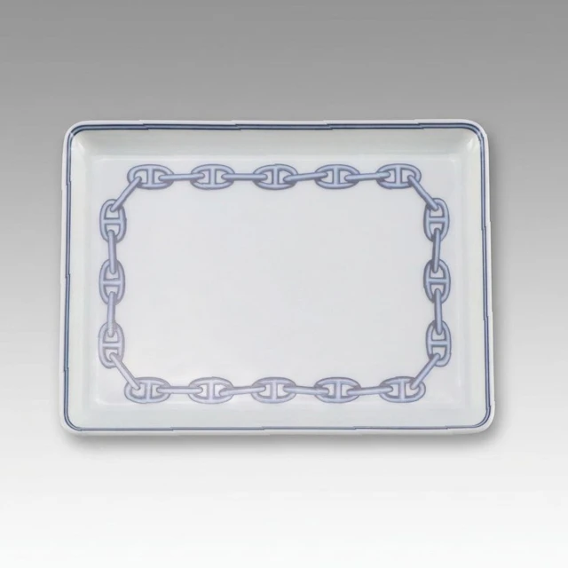 Hermès "Chaîne d'Ancre" Porcelain Tray