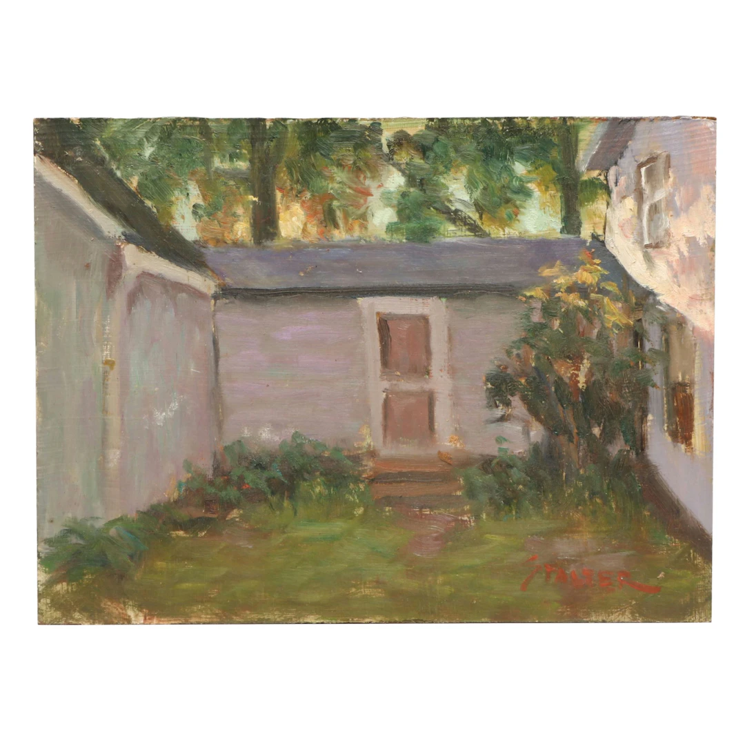 Richard Stalter Impressionist Plein Air Painting of Country House
