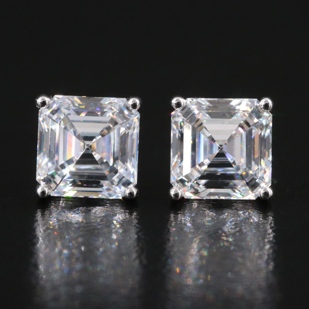 14K 4.17 CTW Lab Grown Diamond Stud Earrings with IGI Reports