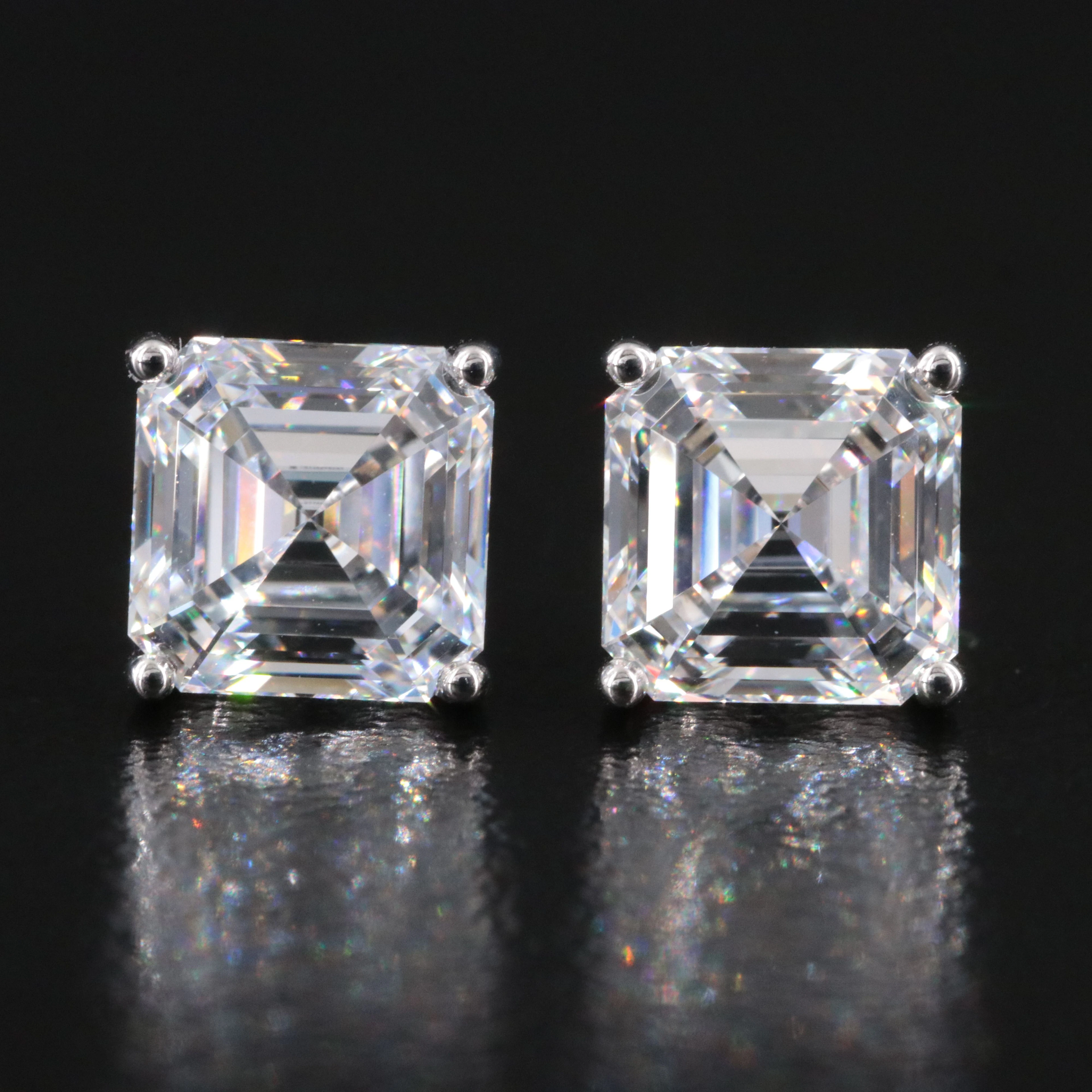 14K 4.17 CTW Lab Grown Diamond Stud Earrings with IGI Reports