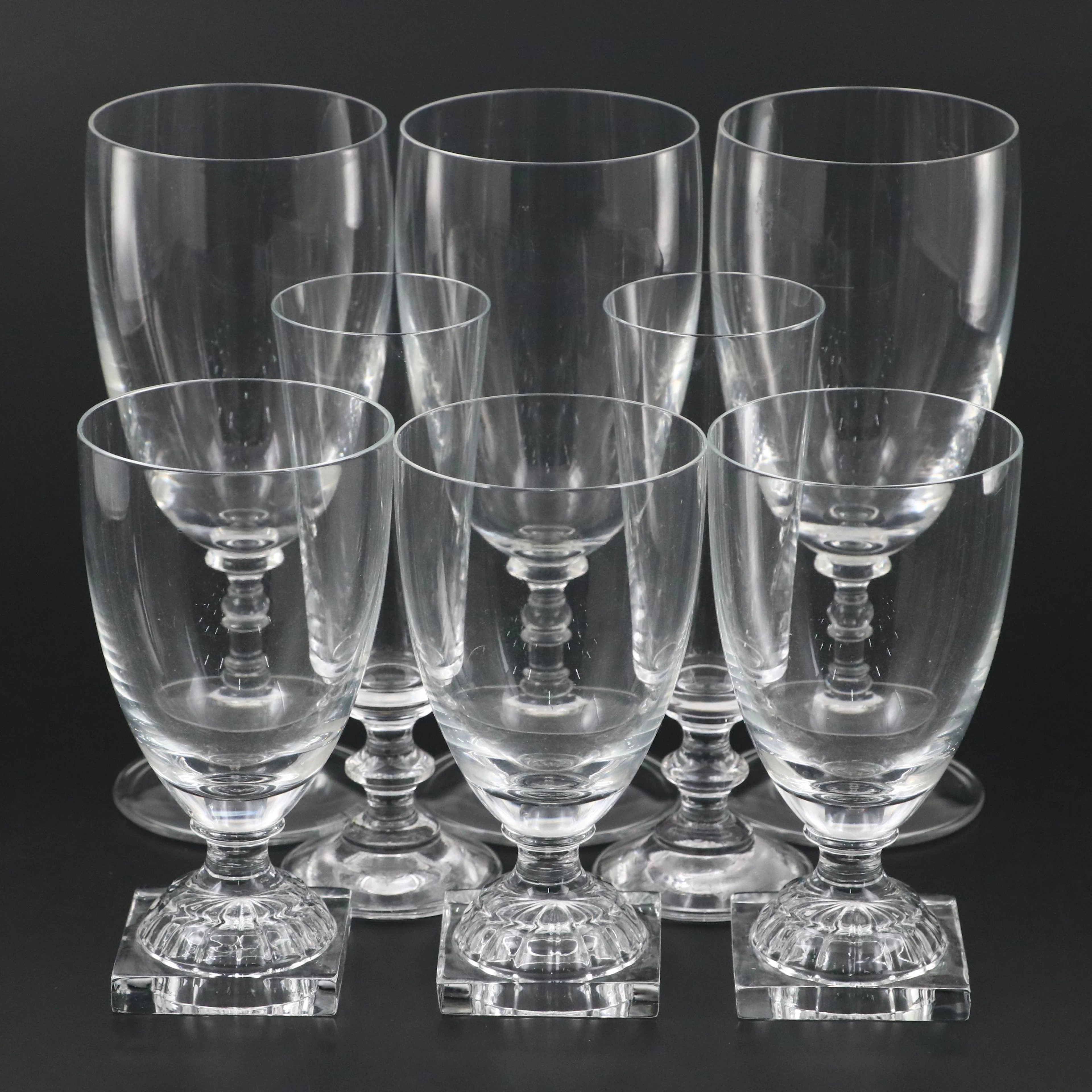 Ralph Lauren "Bedford" Crystal Iced Tea Glasses with More Stemware