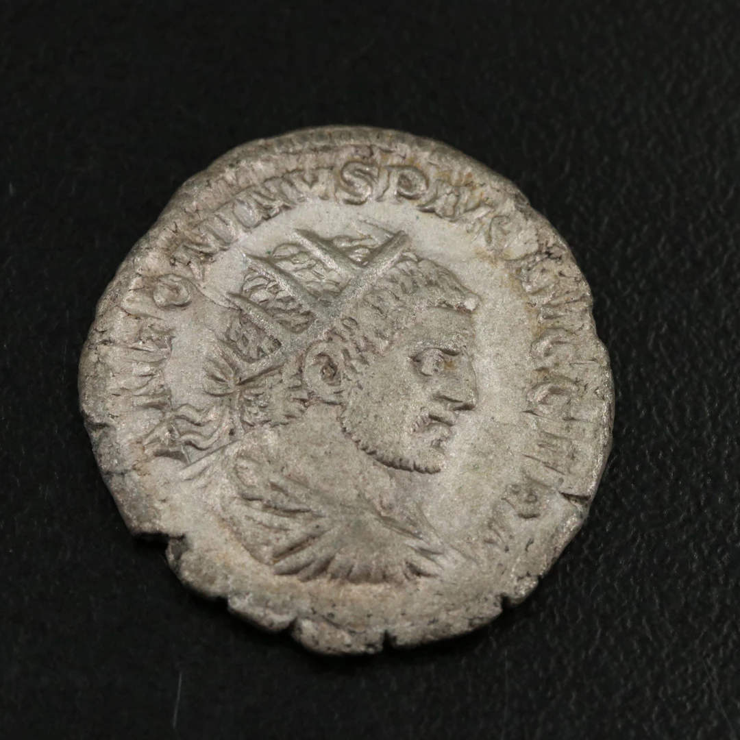 Ancient Roman Imperial AR Antoninianus Coin of Caracalla, ca. 217 A.D.