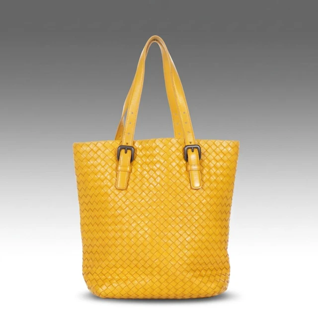 Bottega Veneta Tote in Yellow Intrecciato Leather