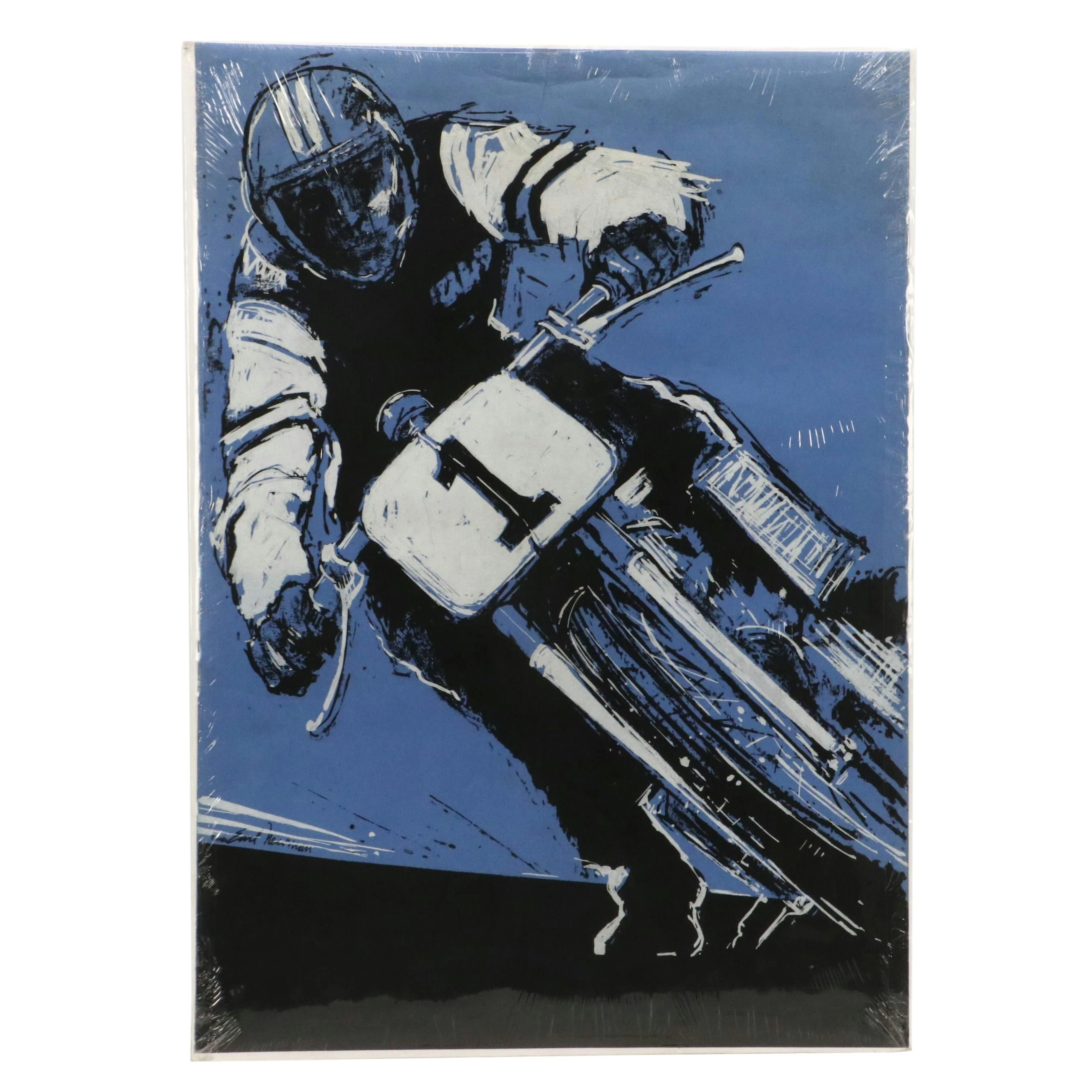 Motocross Silkscreen Poster After Earl Newman, Circa 1968