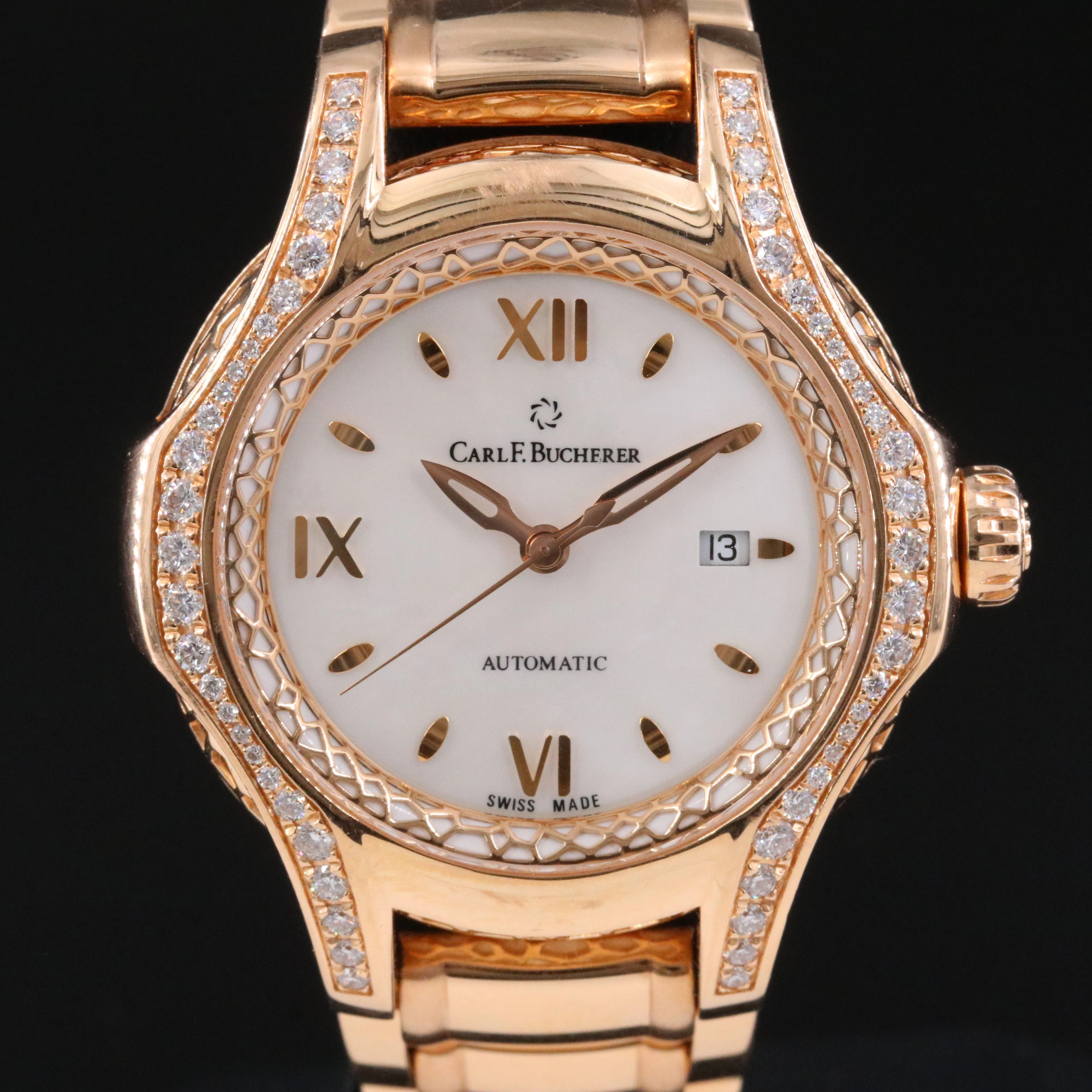 18K Carl F. Bucherer Pathos Diva Factory Diamond Automatic Watch