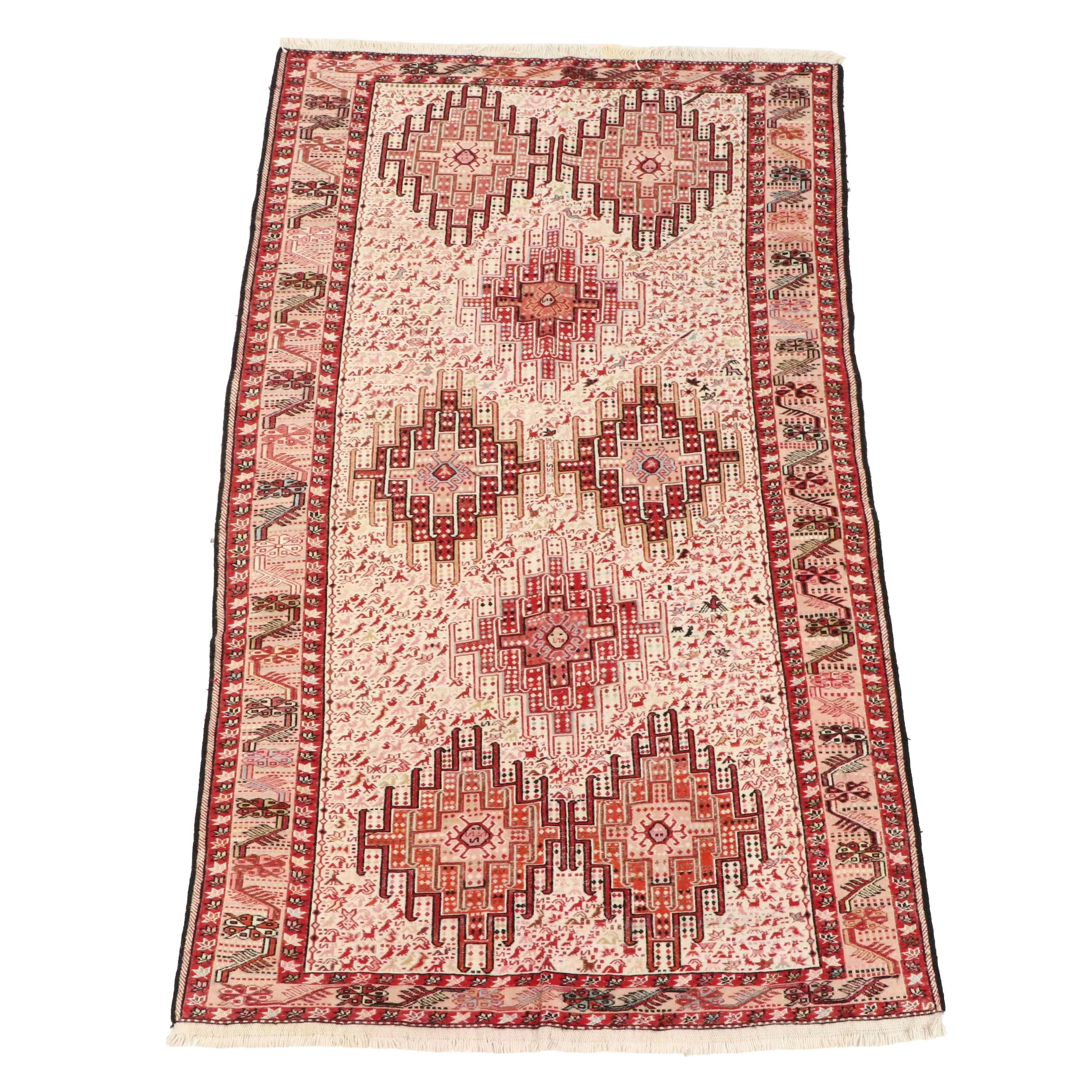 3'10 x 6'11 Handmade Caucasian Shirvan Area Rug