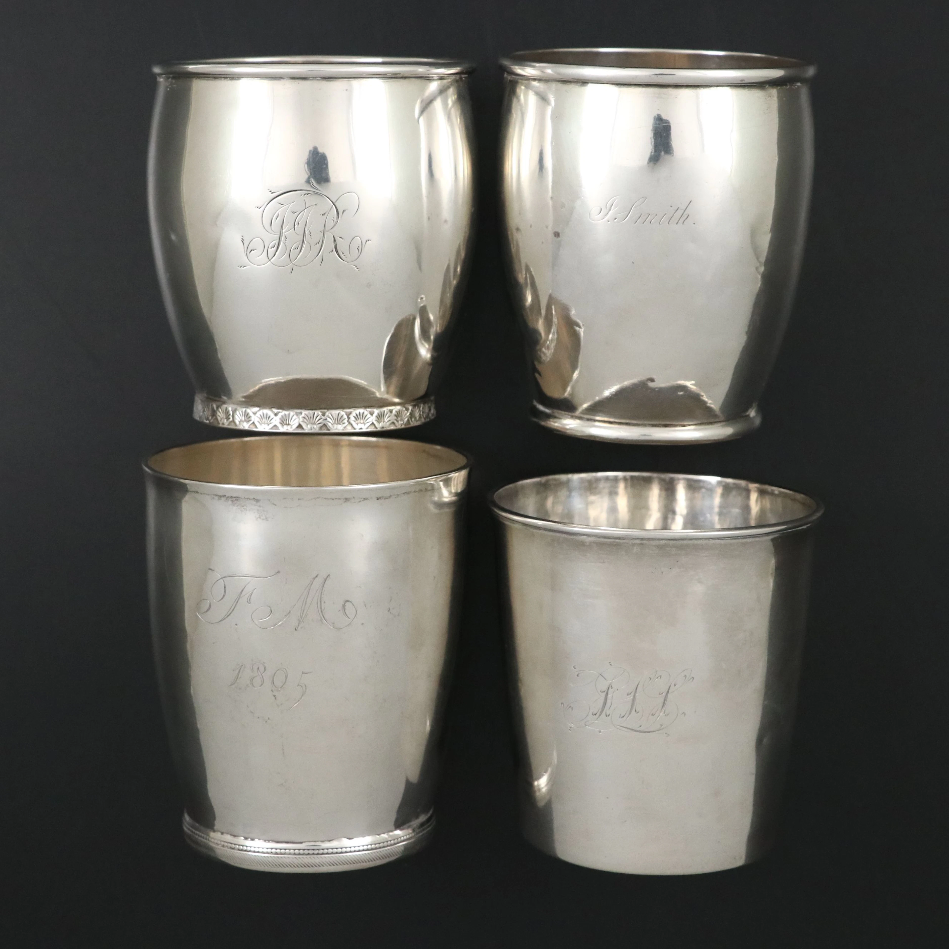 American 800 Silver Cups, Early 19th Century