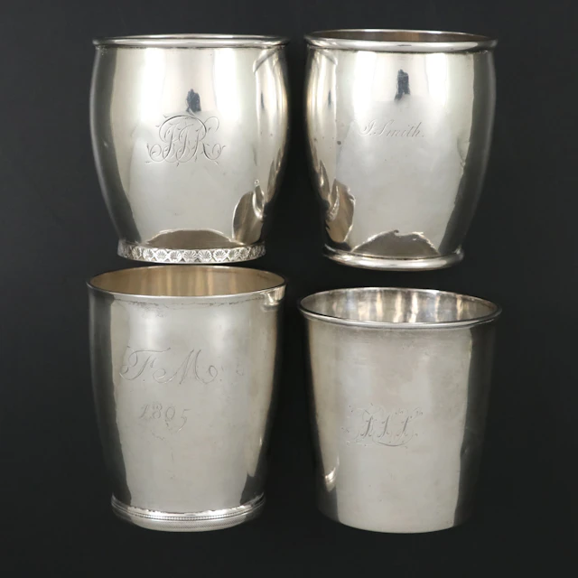 American 800 Silver Cups, Early 19th Century