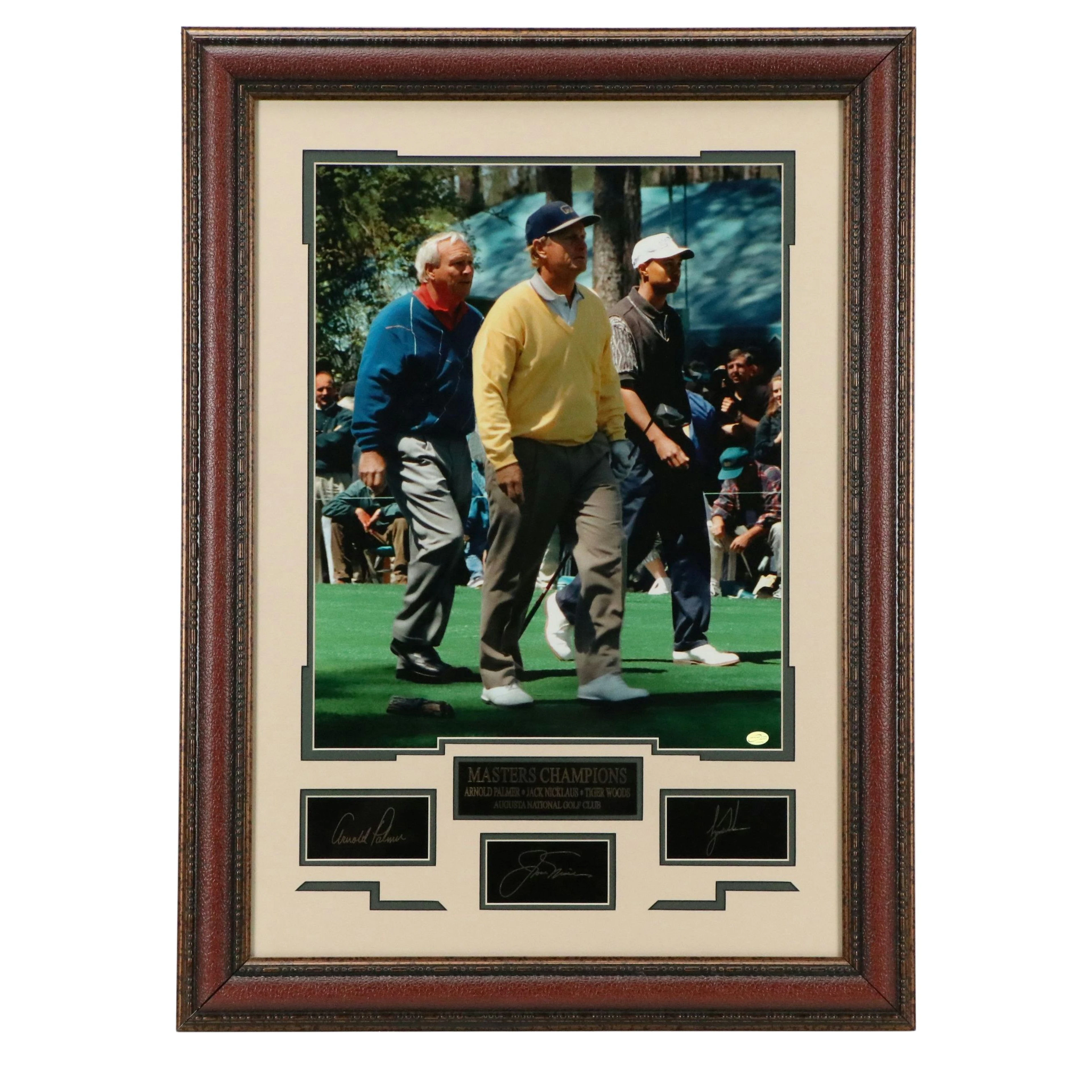 Embellished Golf Digital Print with Facsimile Signatures "Masters Champions"