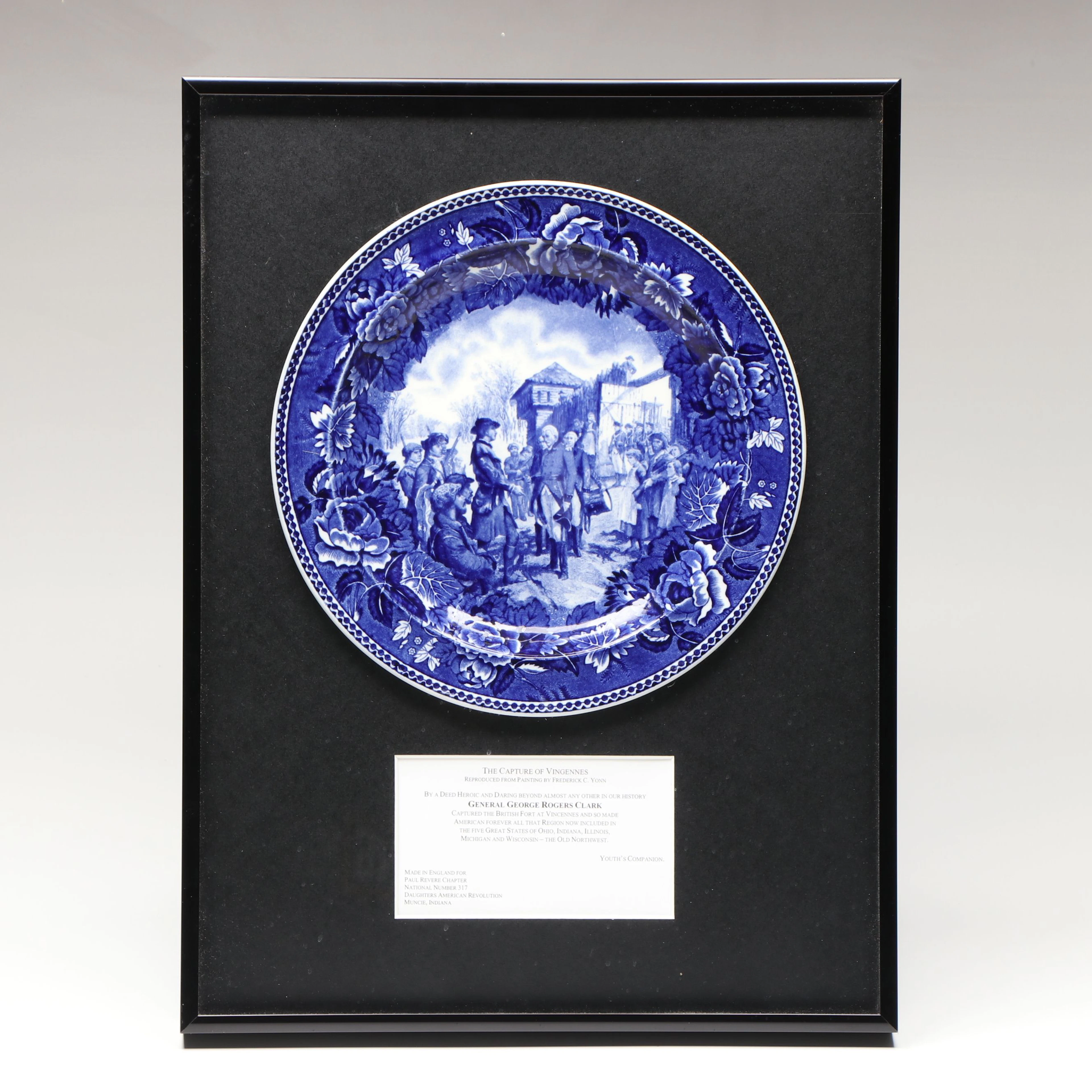 "The Capture of Vingennes" After Frederick C. Yonn Ceramic Plate in Case