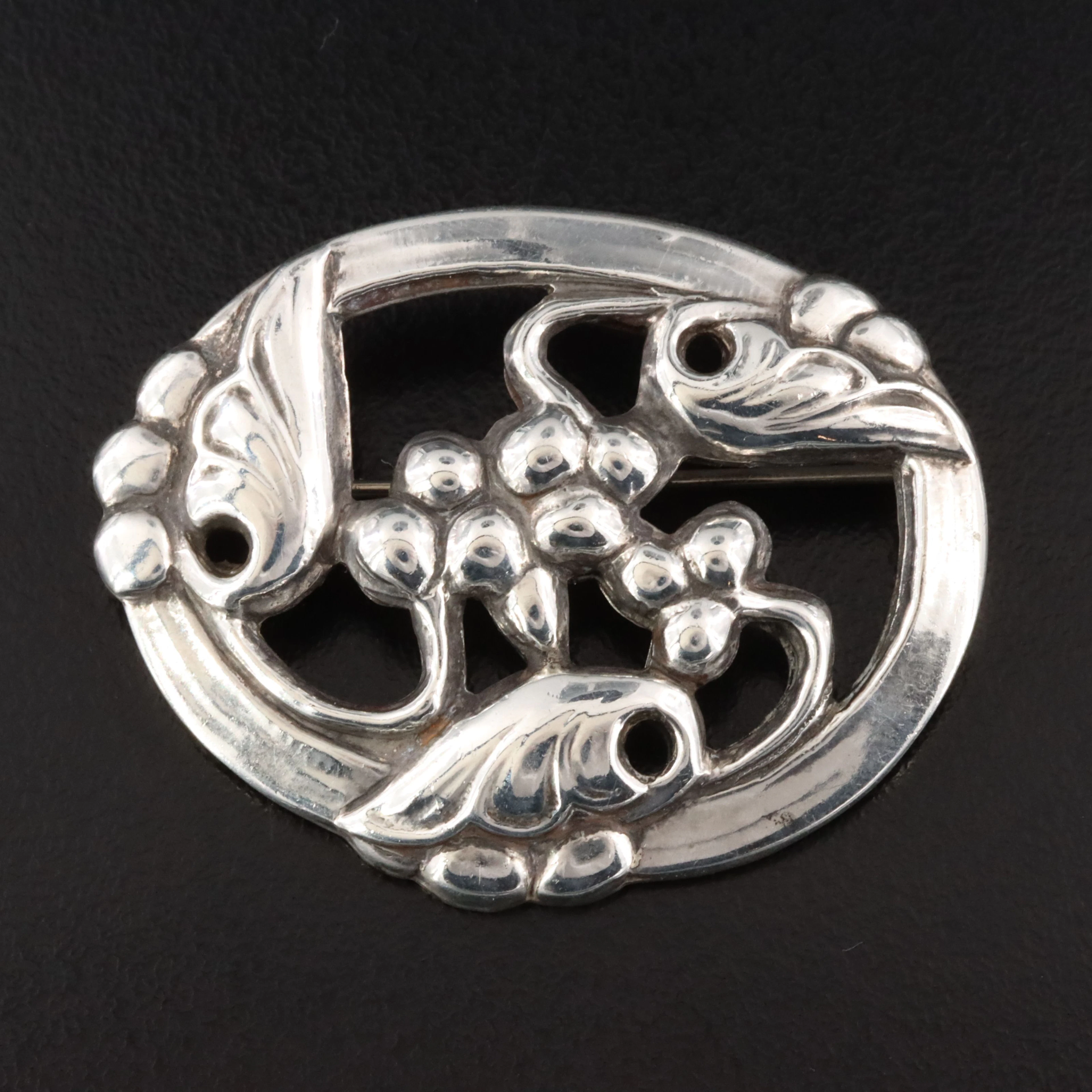 Vintage Norseland by Coro Sterling Floral Brooch, 1940s