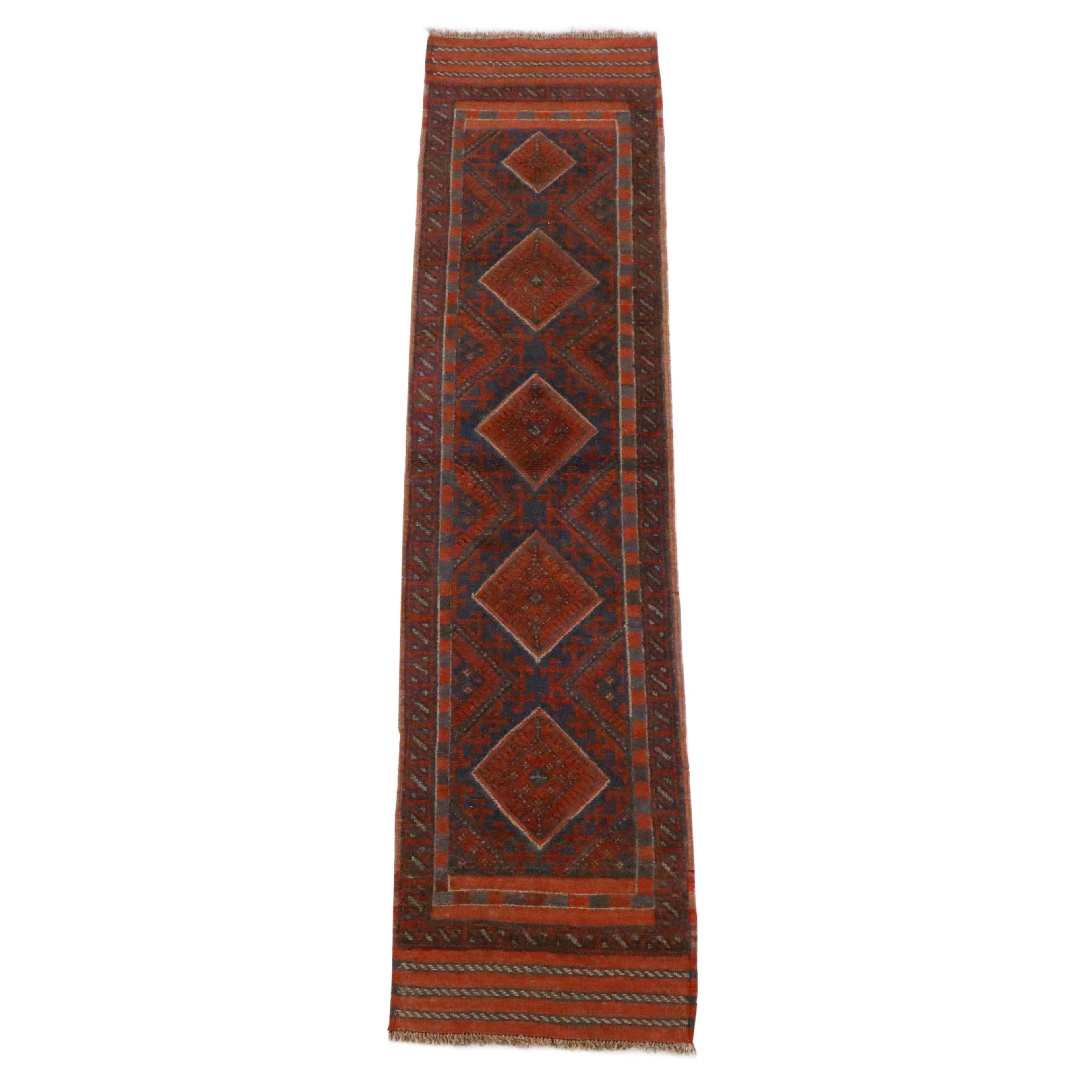 2' x 8'5 Handmade Afghan Mashwani Carpet Runner