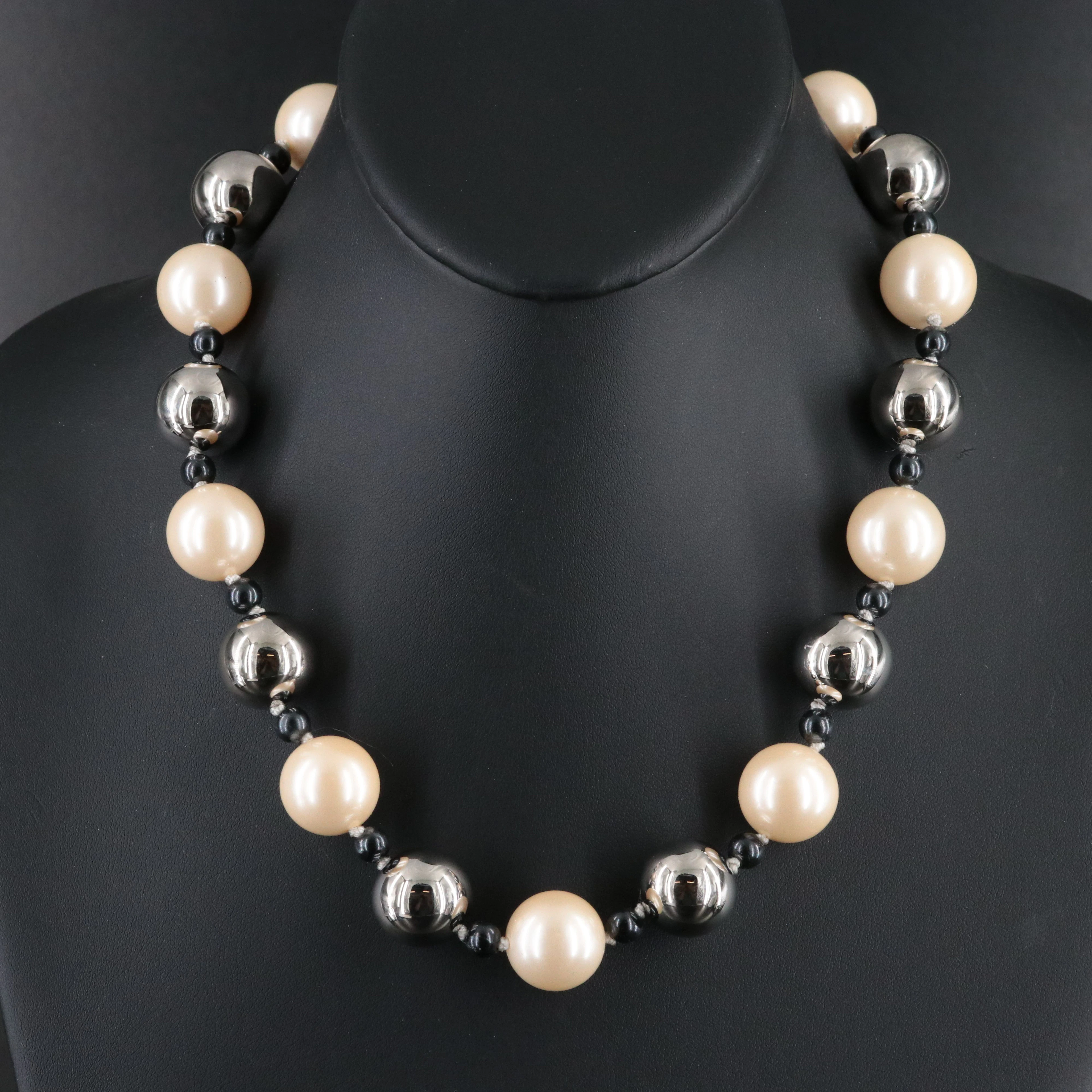 Dolce & Gabbana Faux Pearl and Bead Necklace
