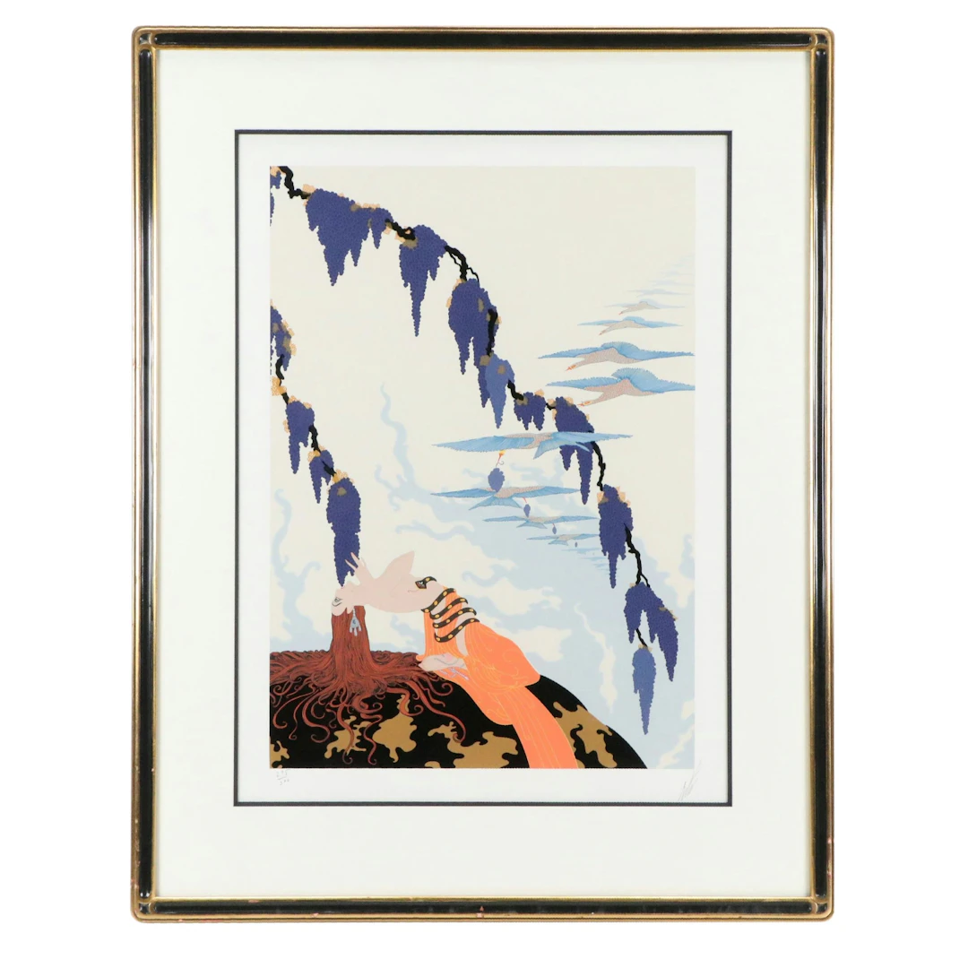 Erté Art Deco Style Serigraph "Vintage," 1980
