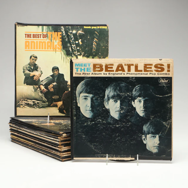 The Beatles, The Animals, and More Vinyl Record Albums, Vintage