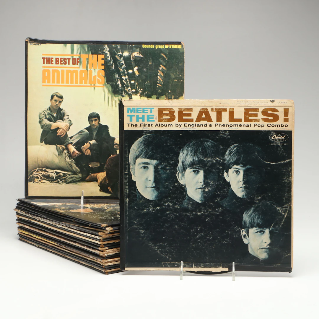 The Beatles, The Animals, and More Vinyl Record Albums, Vintage