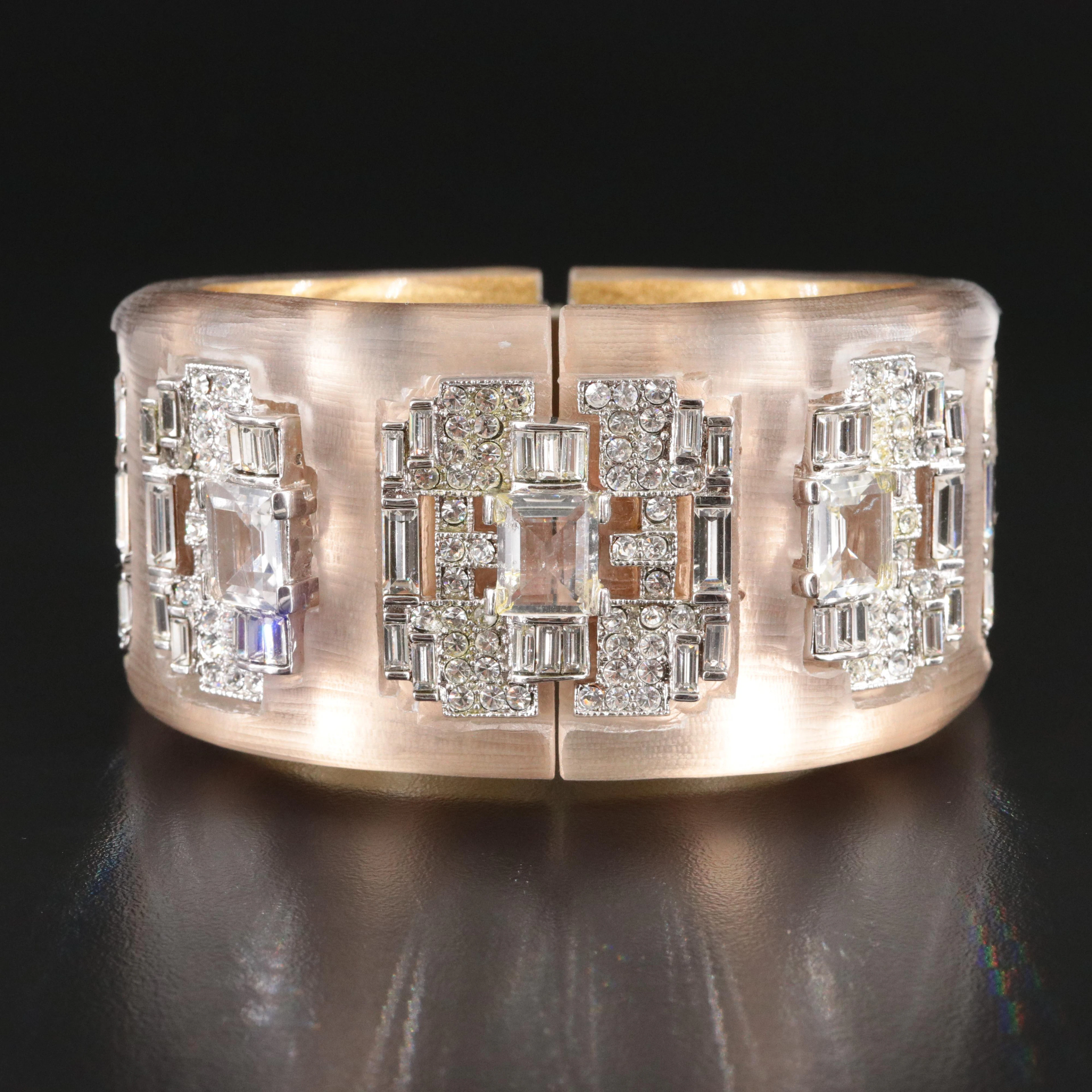 Alexis Bittar Lucite and Crystal Clamper