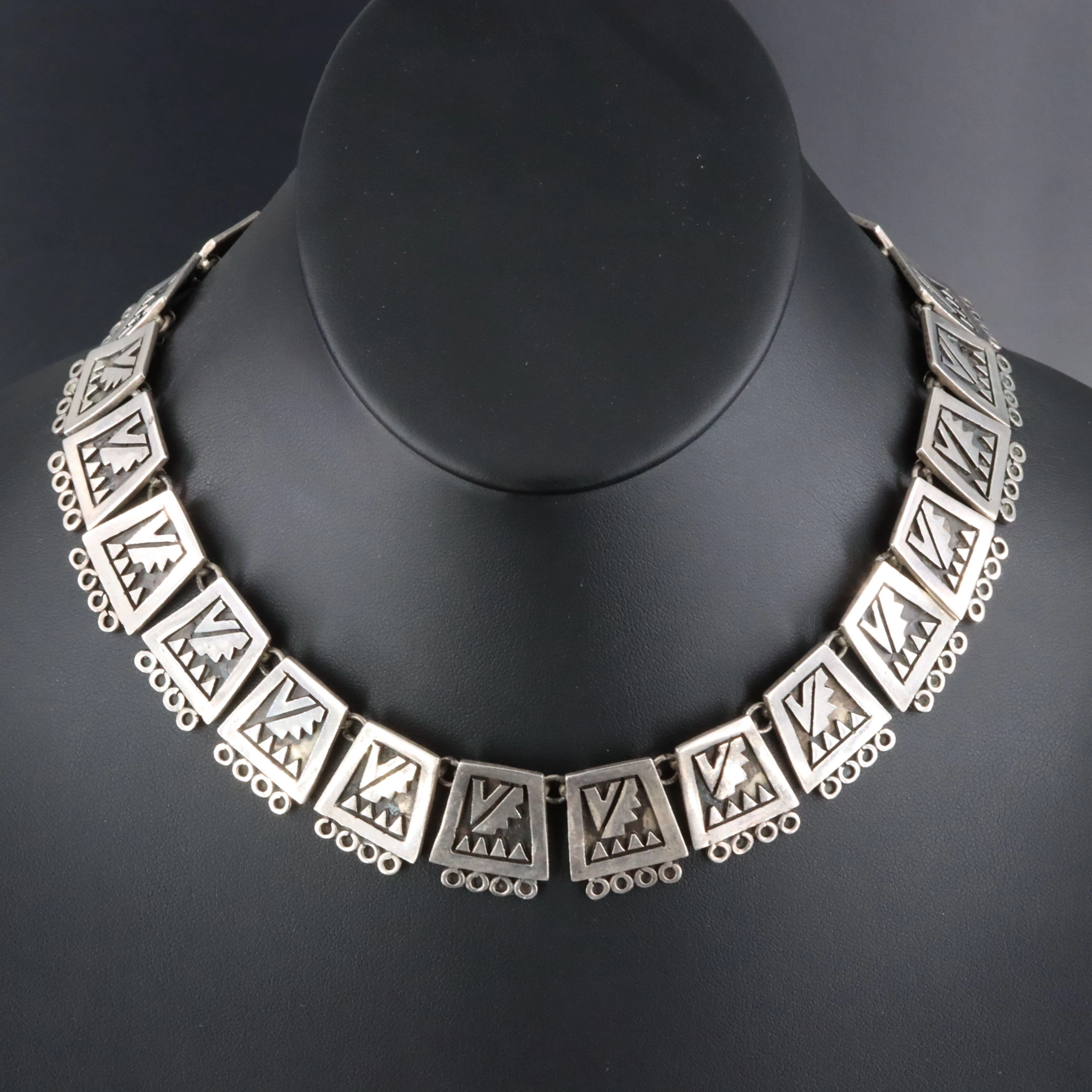 Vintage Taxco, Mexican Sterling Necklace