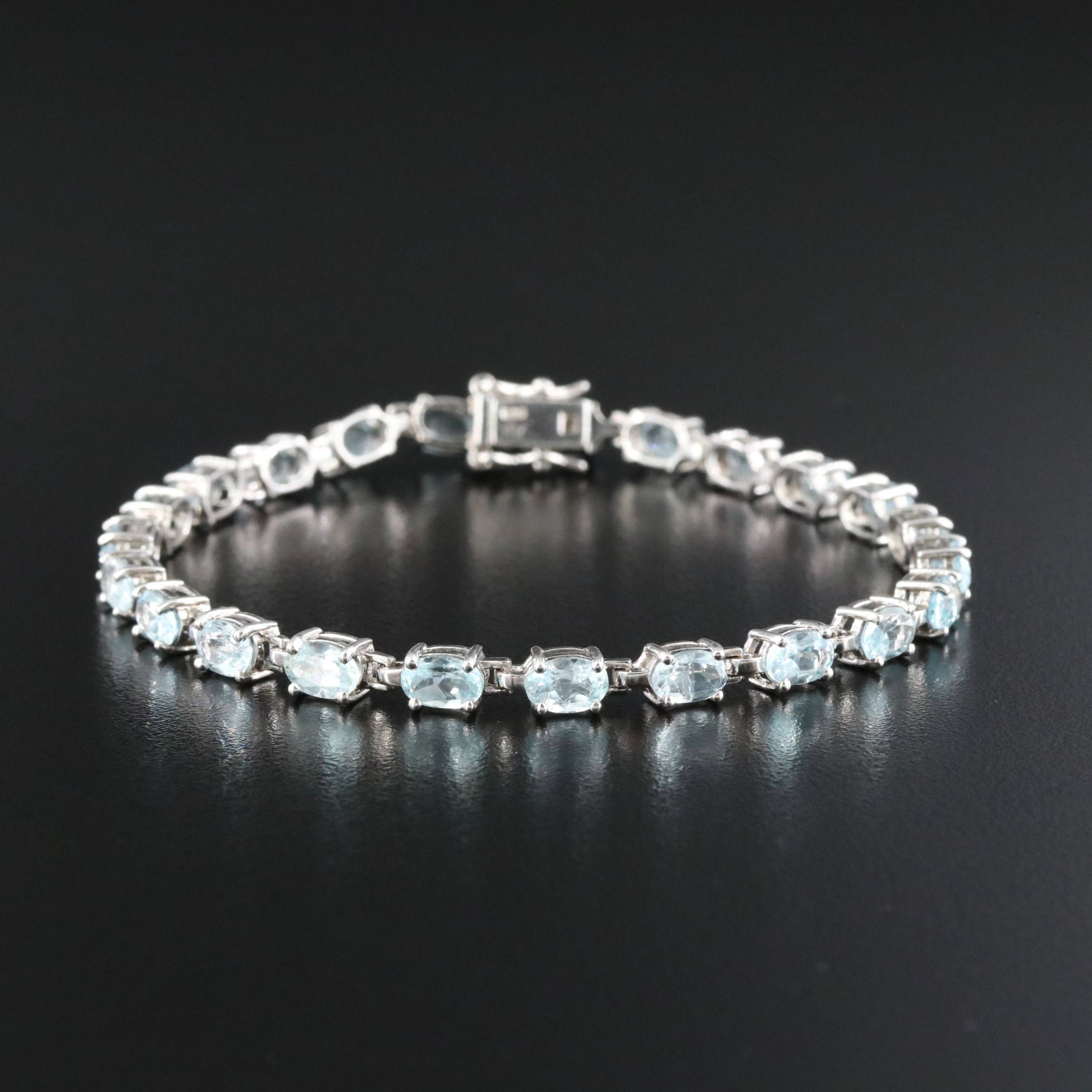 Sterling Aquamarine Bracelet