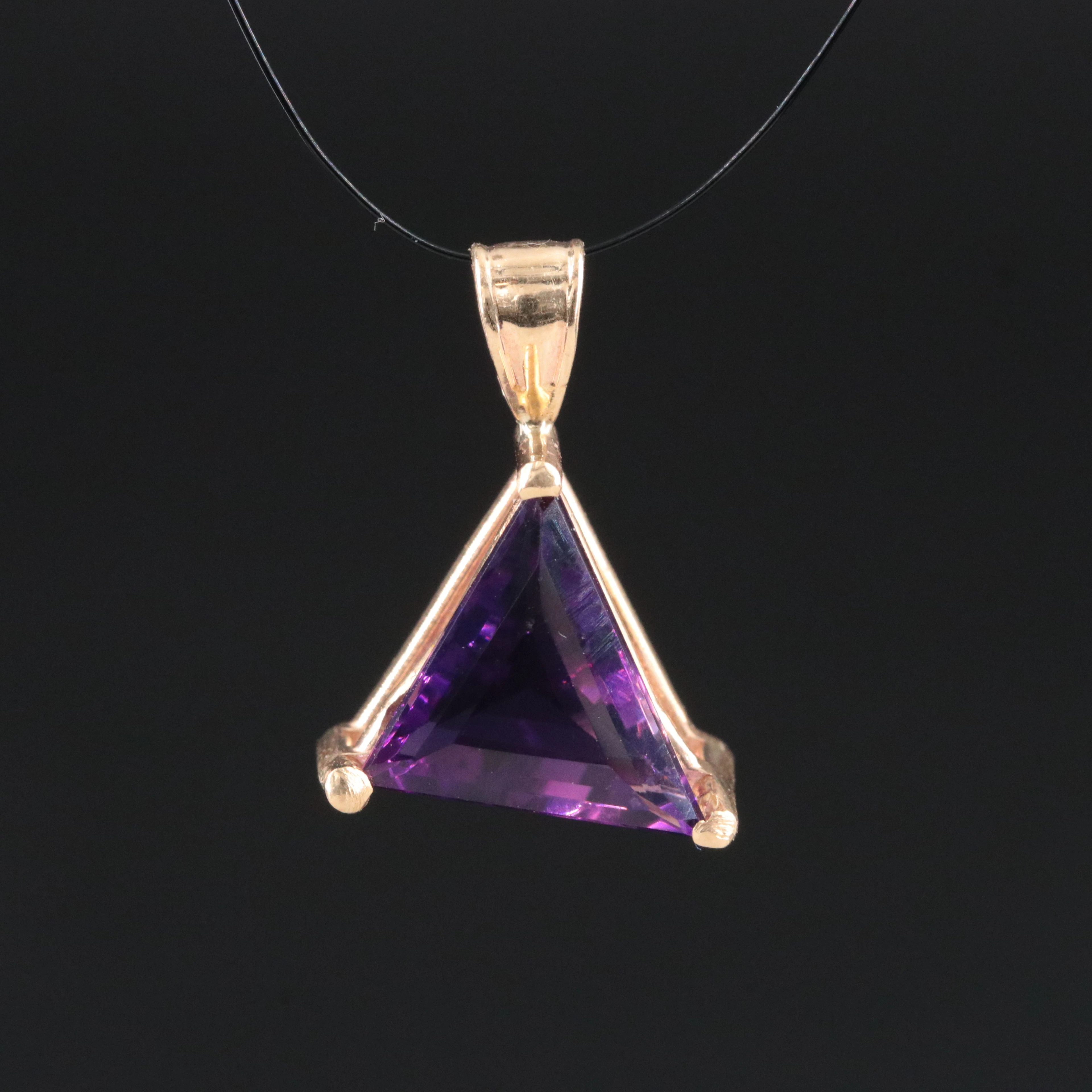 14K Amethyst Pendant