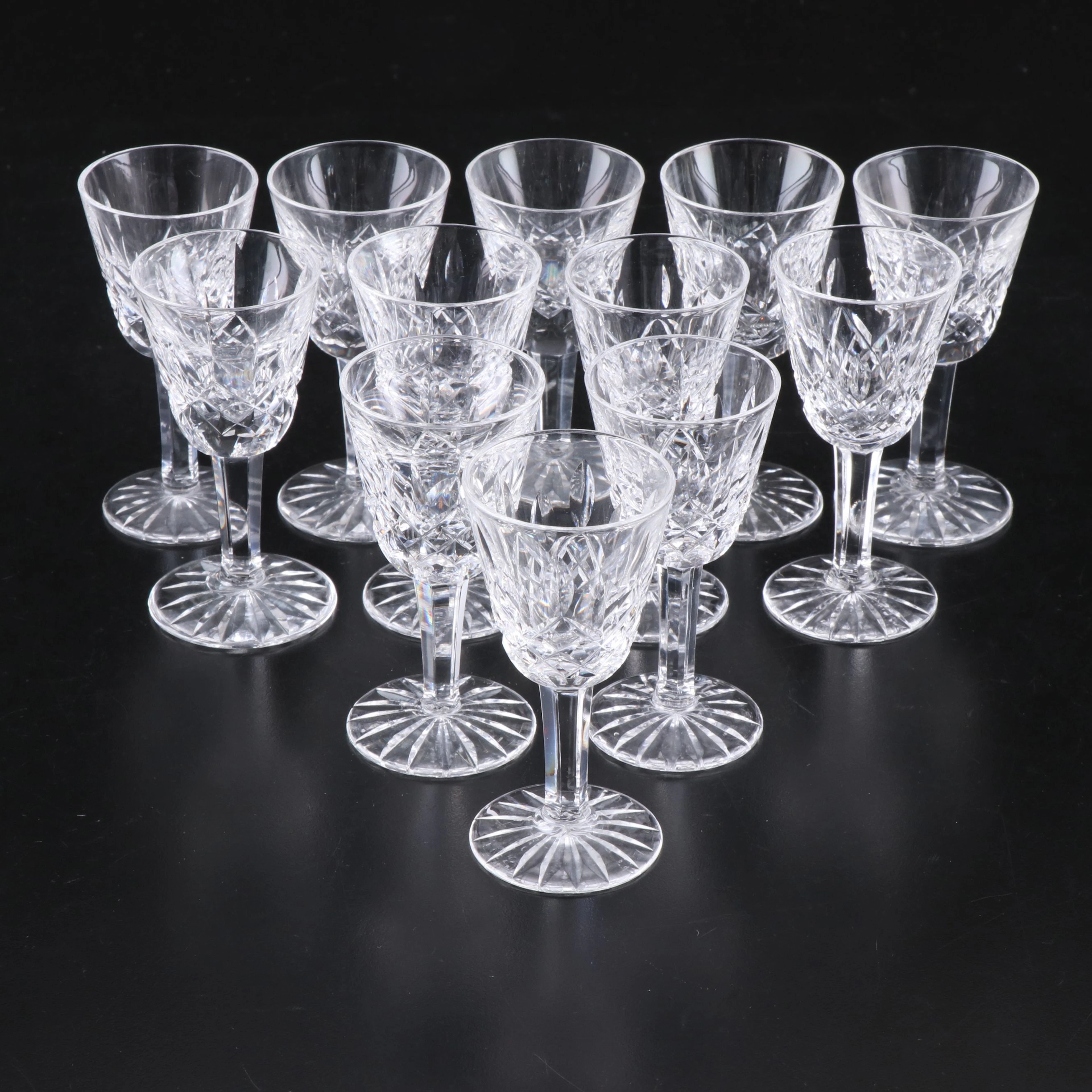 Waterford "Lismore" Crystal Small Cordial Glasses