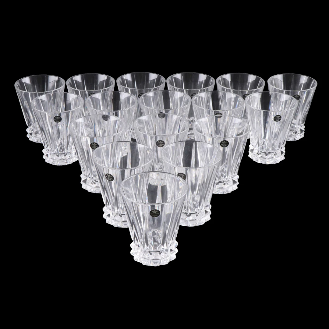 Rosenthal "Blossom" Crystal Double Old Fashioned Glasses