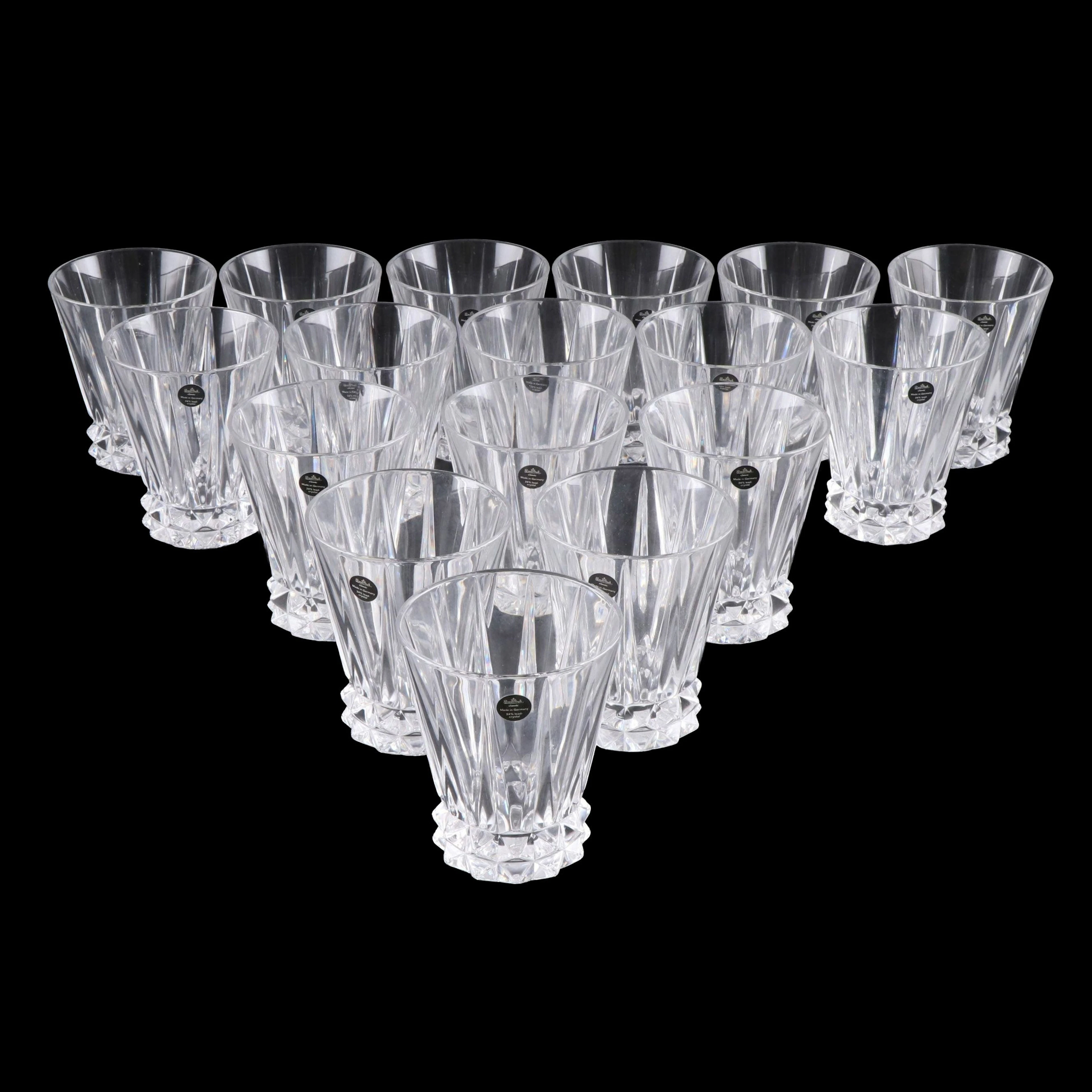 Rosenthal "Blossom" Crystal Double Old Fashioned Glasses