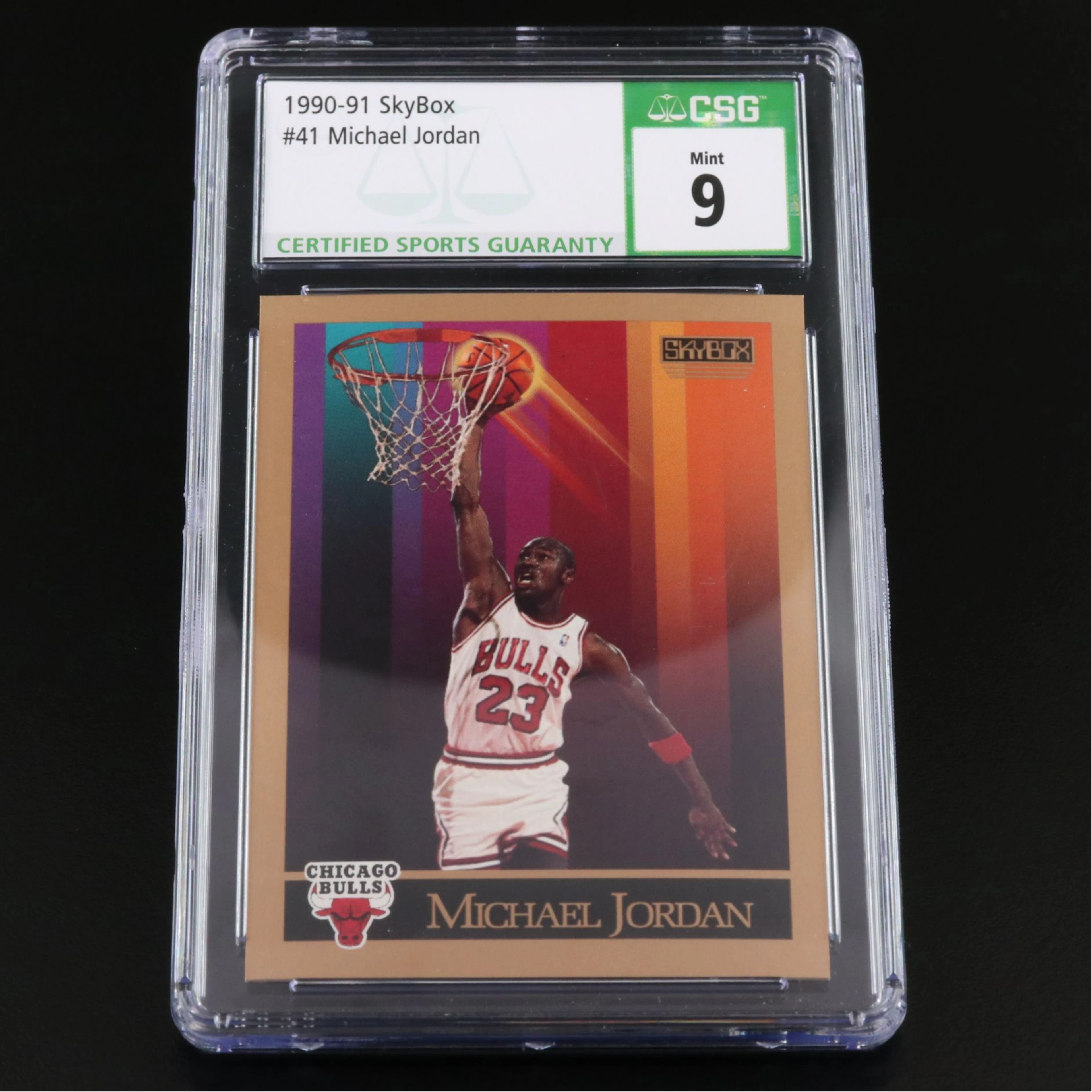 1990–91 Skybox Michael Jordan Chicago Bulls Basketball Card Graded CSG 9