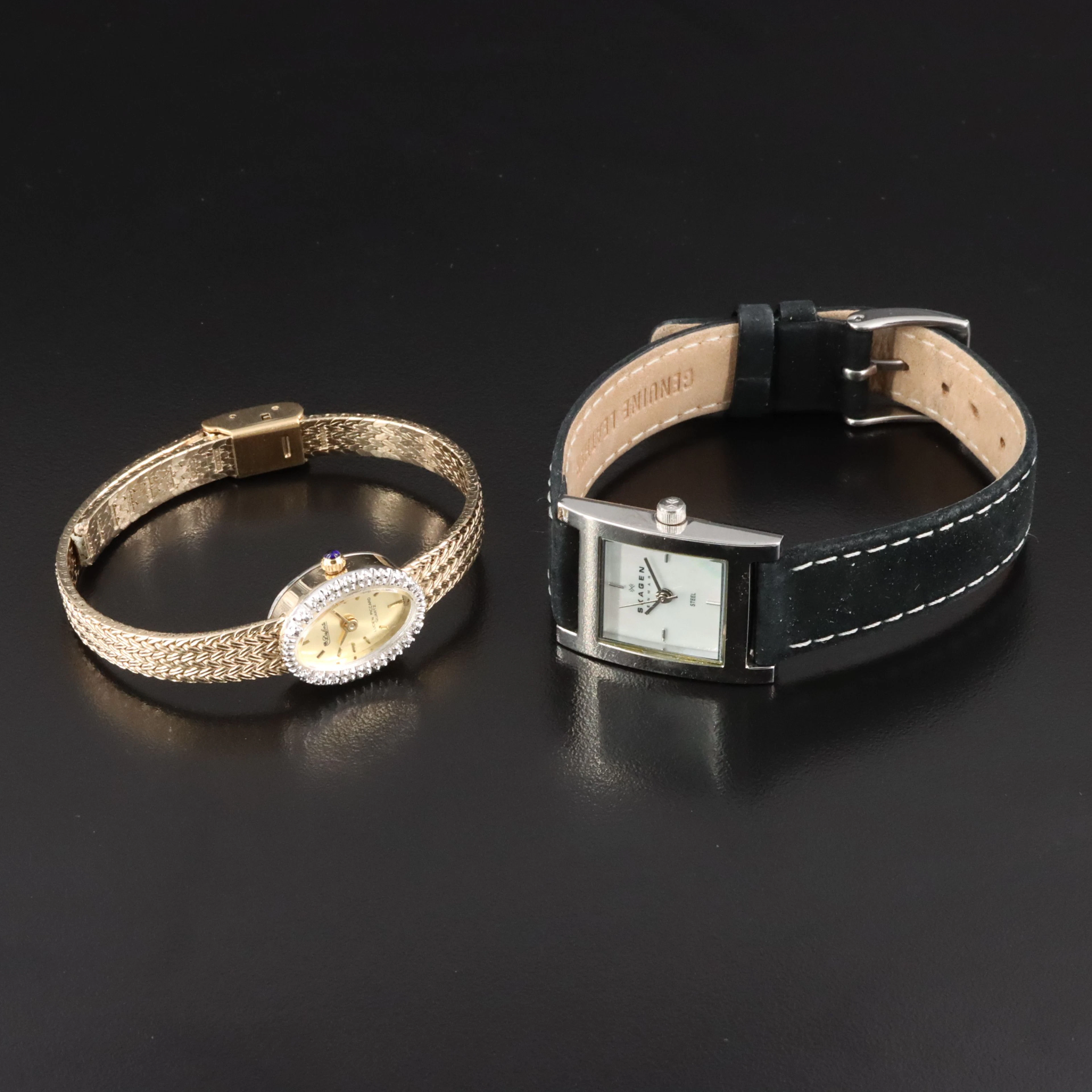 Dufonte By Lucien Piccard Diamond Collection and Skagen Steel Quartz Watches