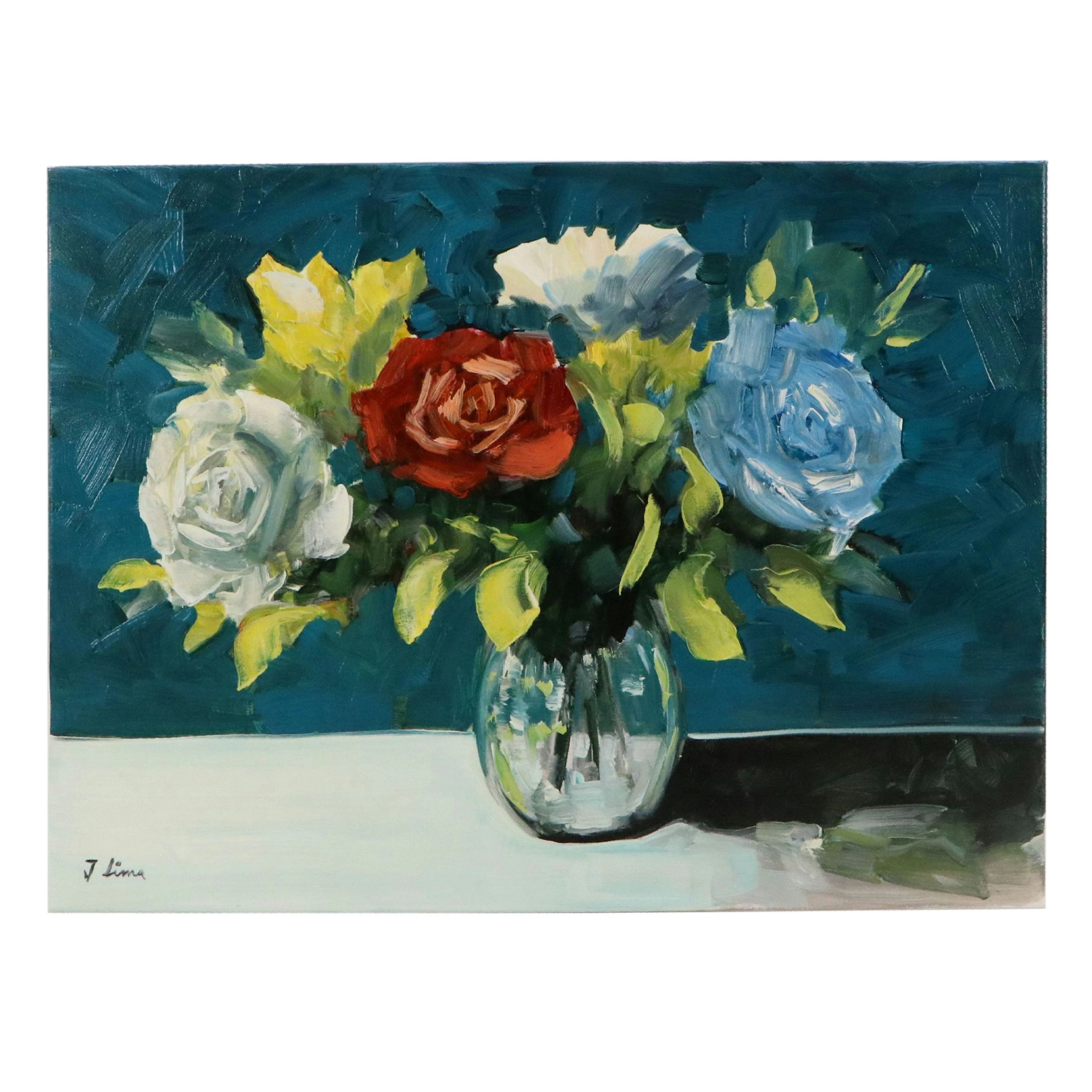 Jose Lima Floral Still Life Oil Painting, 2026