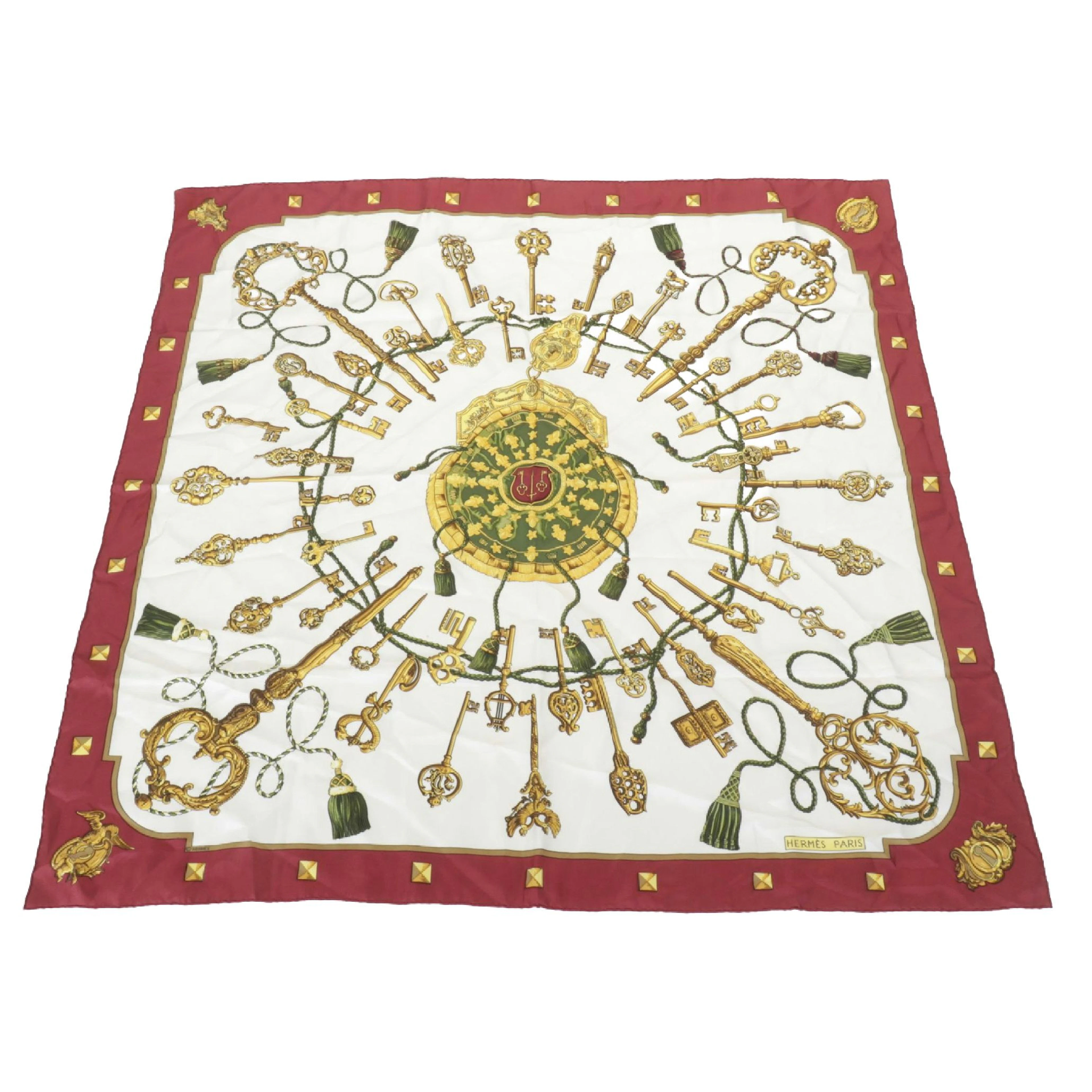 Hermès of Paris "Les Clefs" Silk Scarf