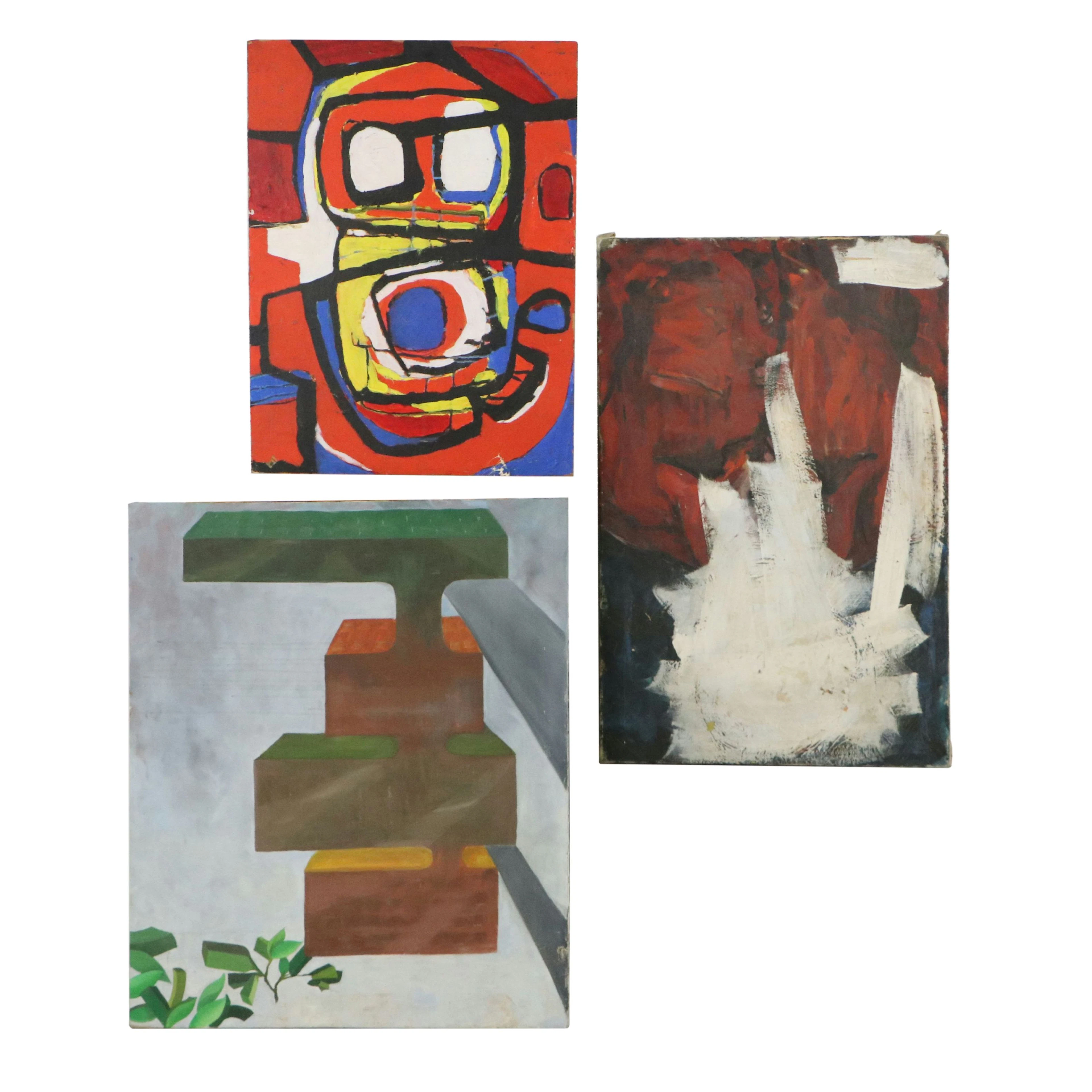 Leslie Flinn Abstract Geometric Oil Painting and More Abstract Compositions