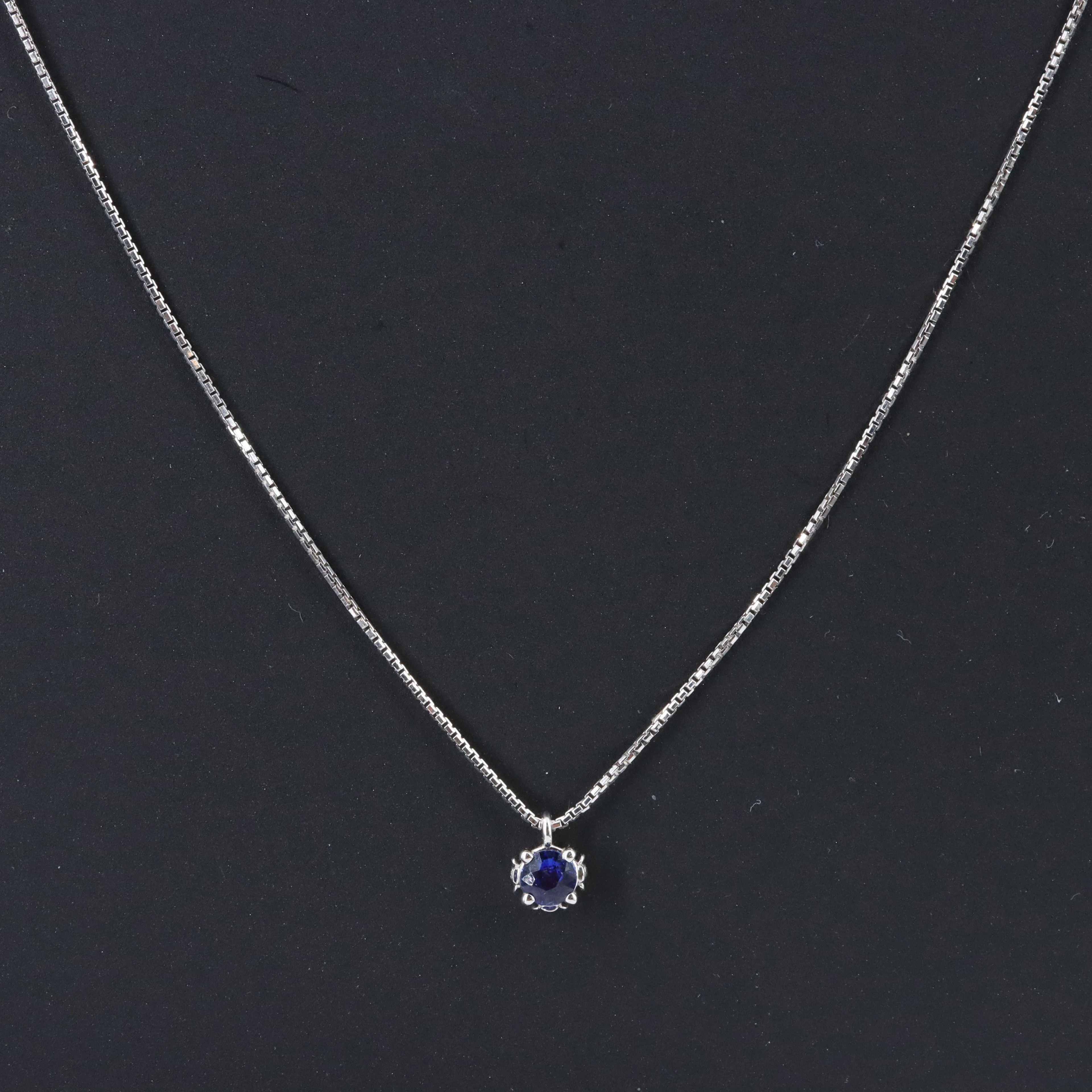Theo Fennell 18K Sapphire and Diamond Necklace with Logo Station