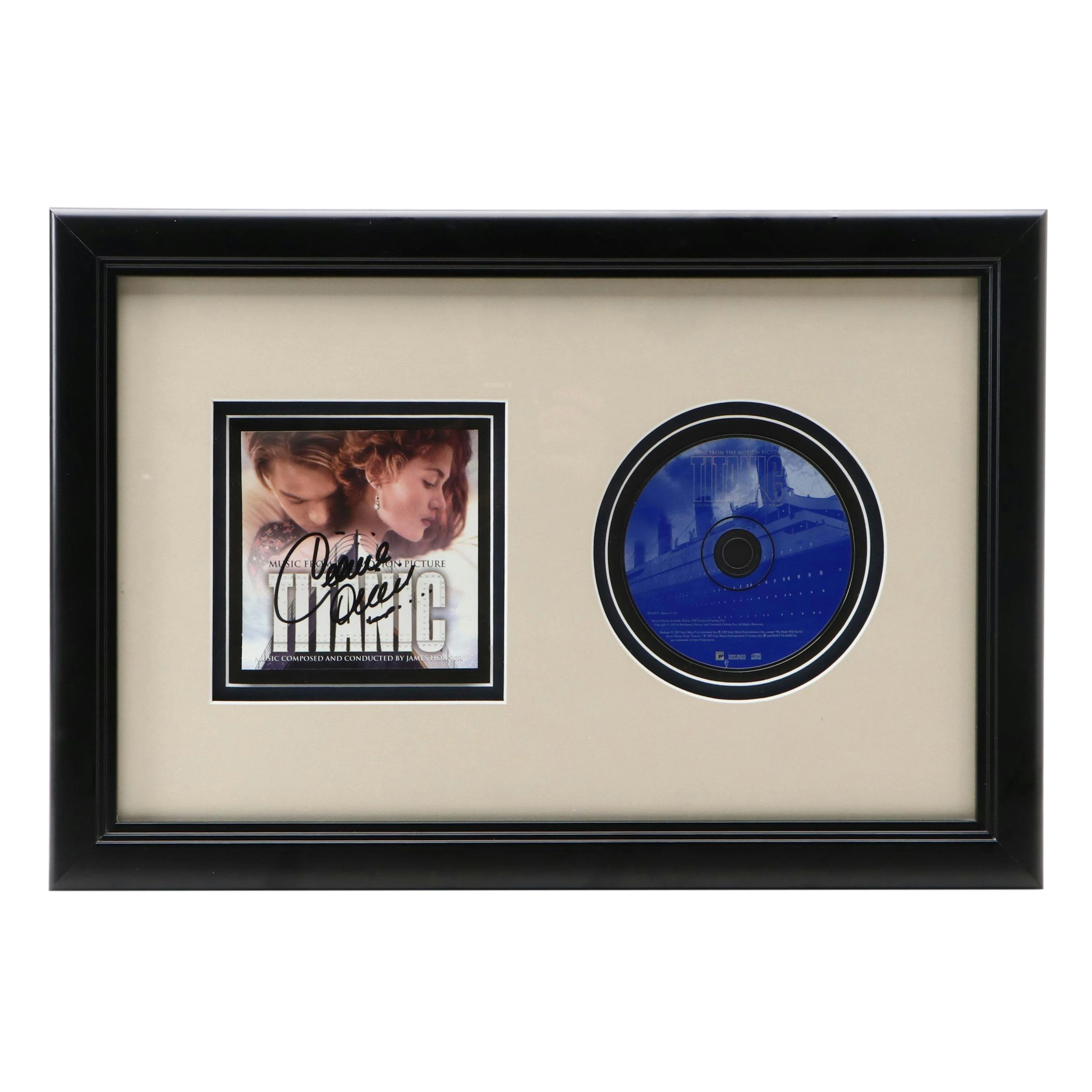Celine Dion Signed "Titanic" CD Music Cover and CD, 1997