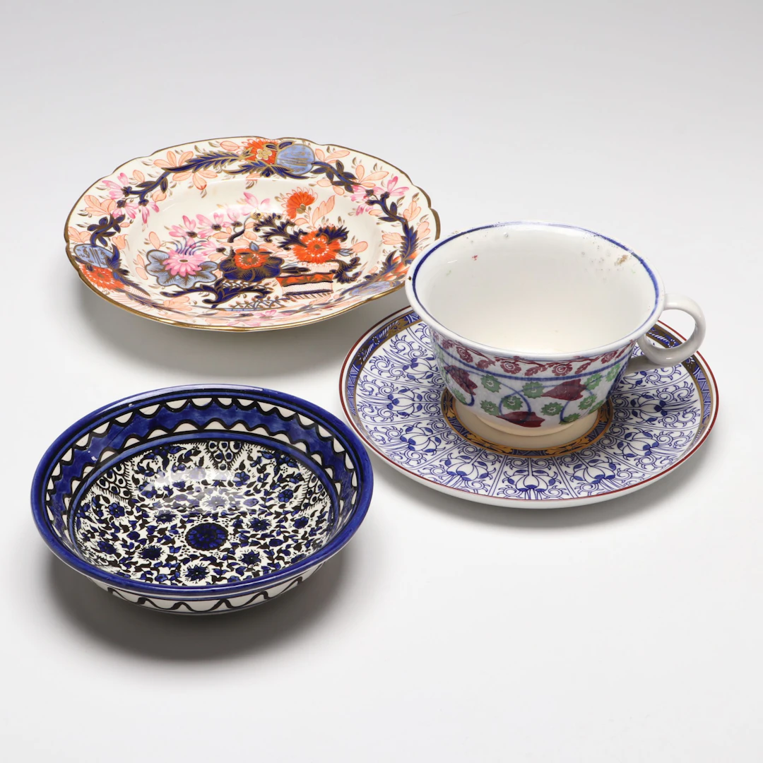 Royal Worcester "Royal Lily" Porcelain Plate with Other Floral Tableware