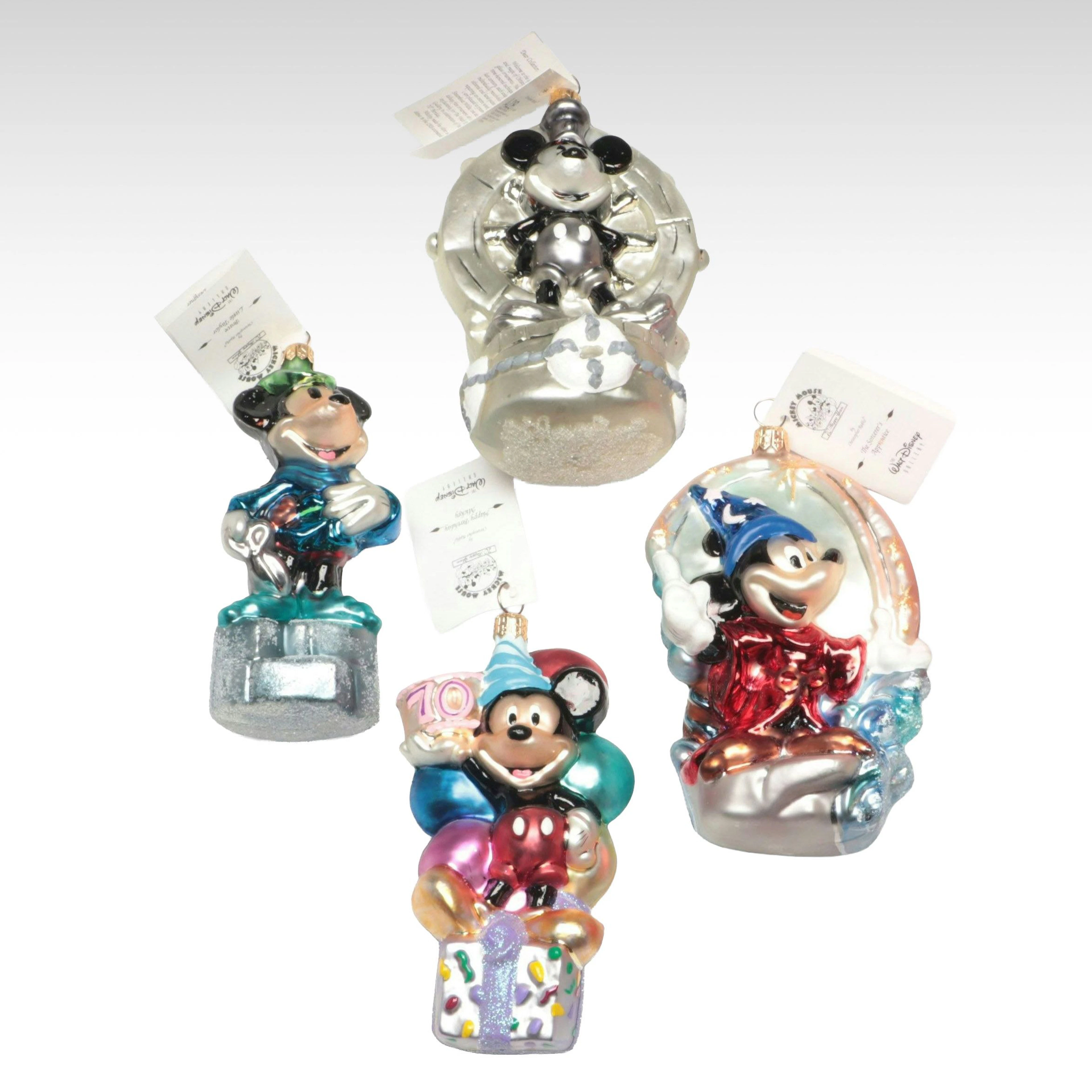 Christopher Radko Limited Edition Mickey Mouse Glass Ornaments