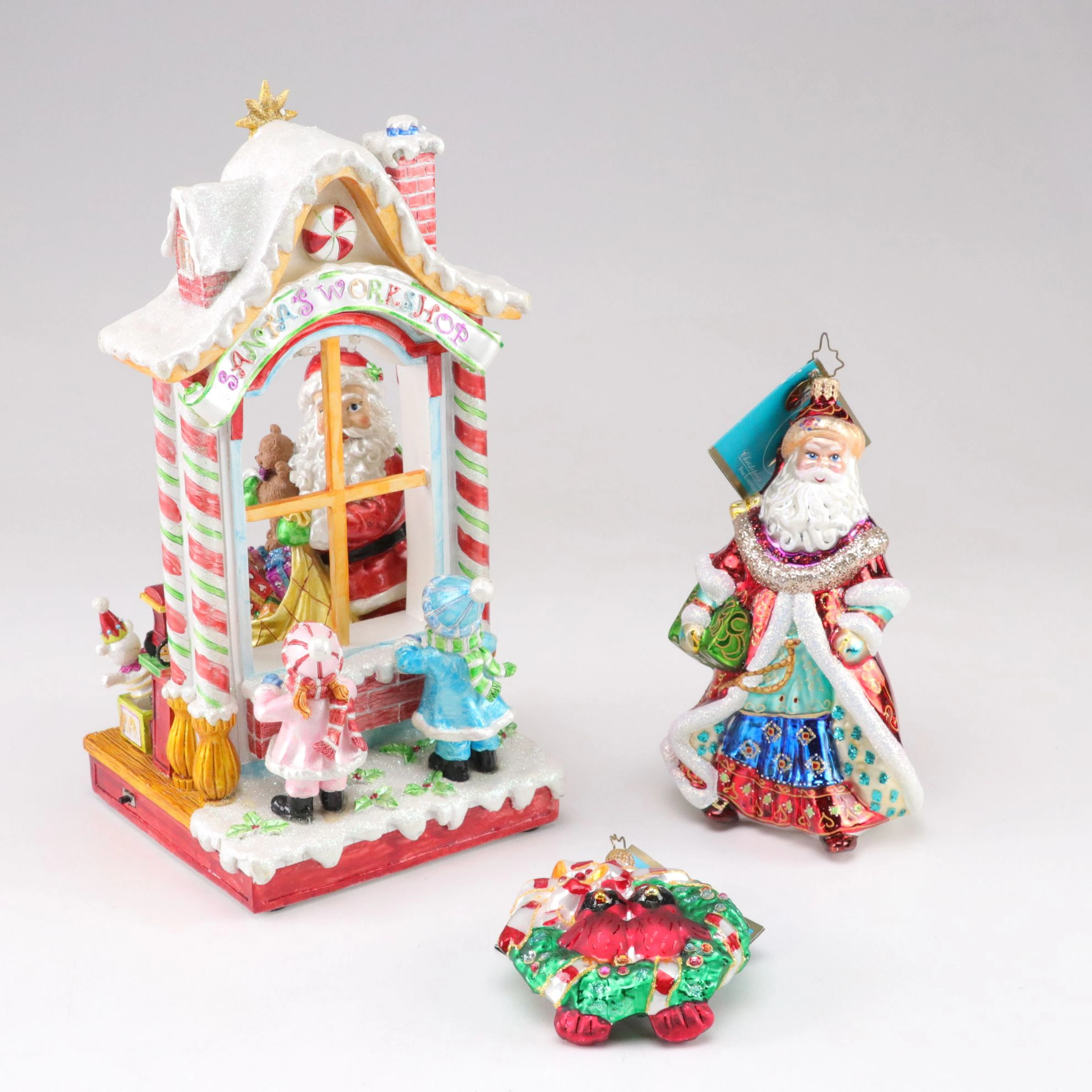 Christopher Radko Workshop Wonder Musical Tabletop Scene with Ornaments