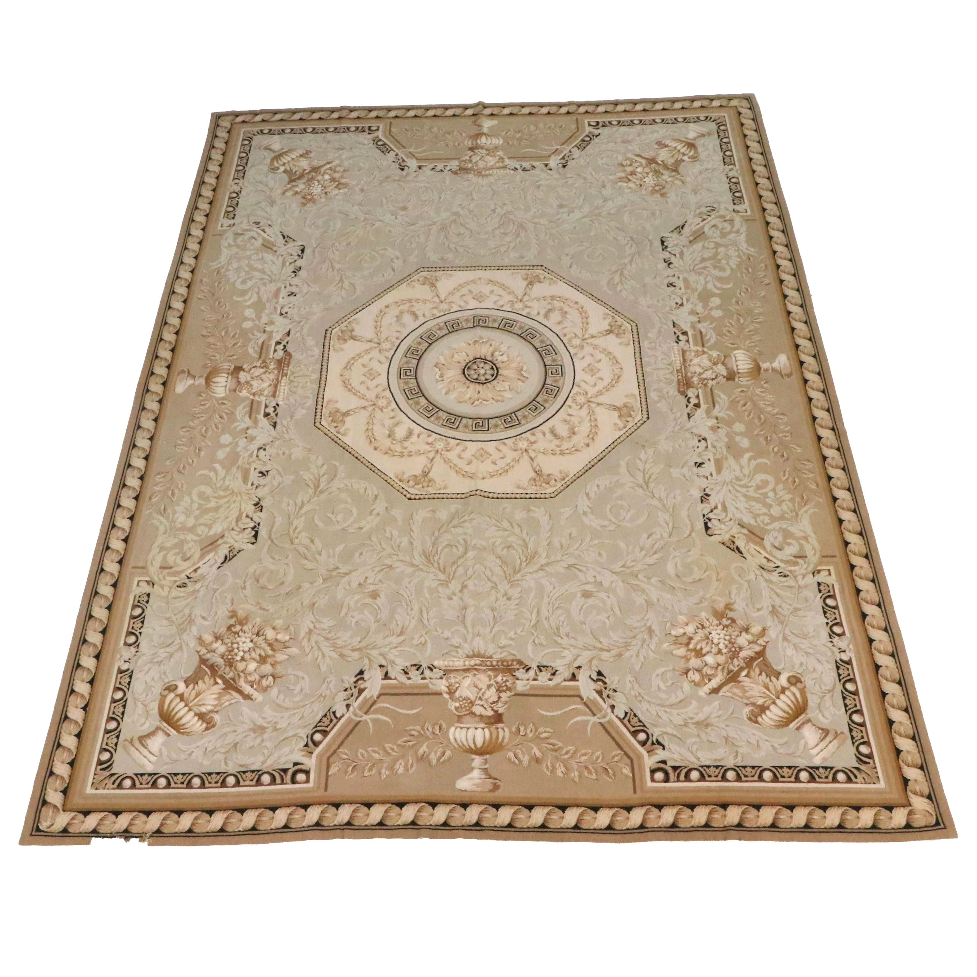 8'11 x 13'2 Handmade Sino-French Savonnerie Style Needlepoint Room-Sized Rug