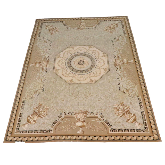 8'11 x 13'2 Handmade Sino-French Savonnerie Style Needlepoint Room-Sized Rug