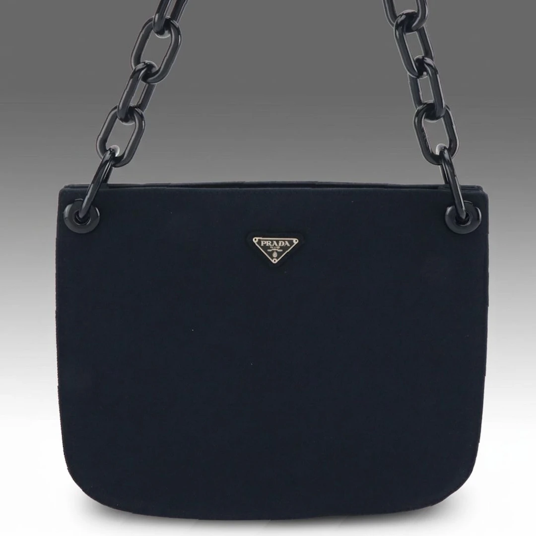 Prada Navy Swing Shoulder Bag in Tessuto Nylon