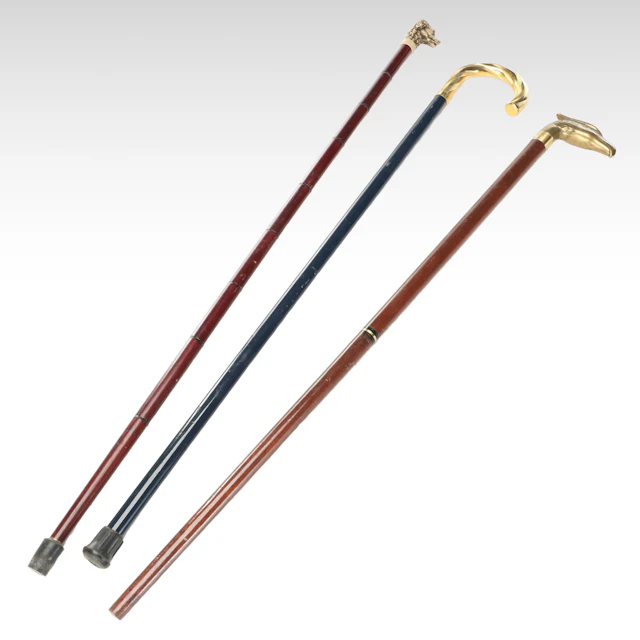 Brass Eagle Head, Crook Handle and More Wood Walking Sticks