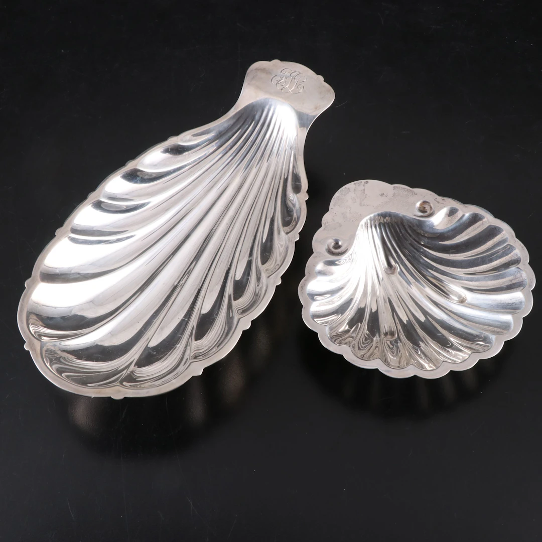 Gorham and S. Kirk & Son Sterling Silver Shell Footed Bowls