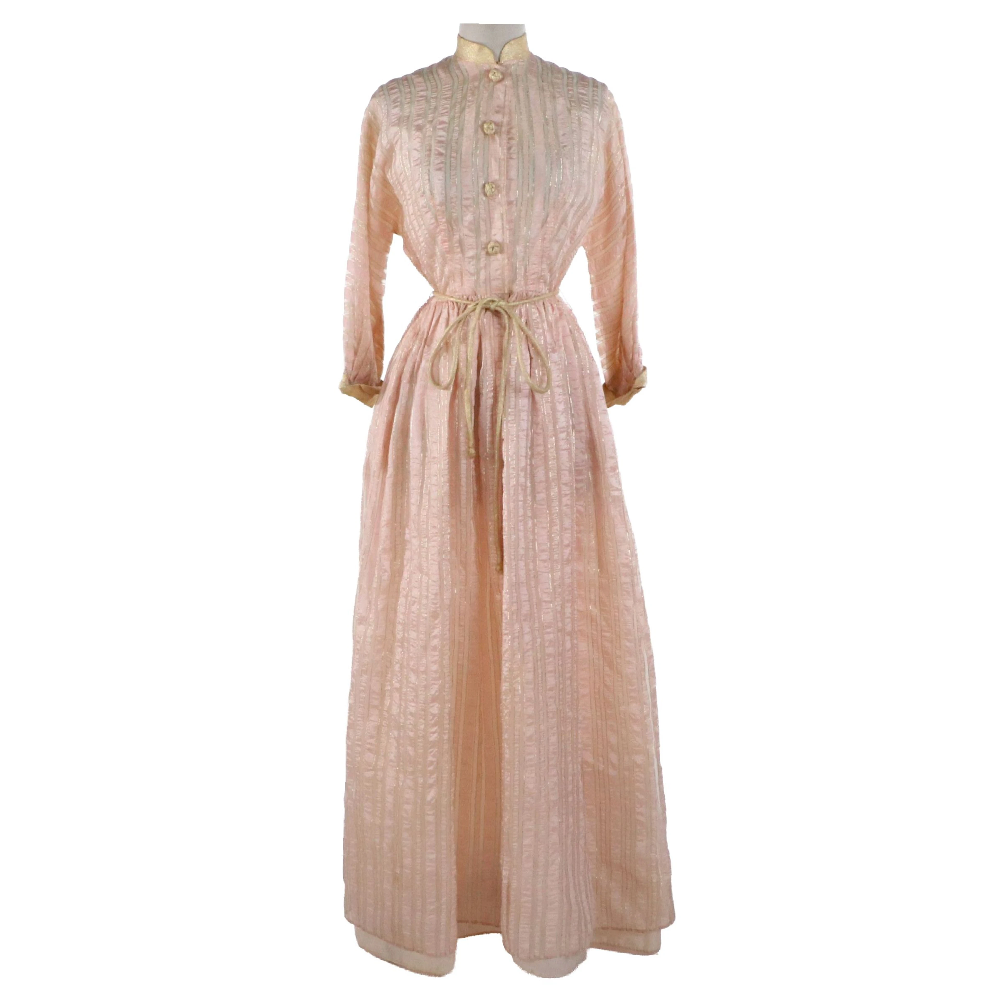 Fashioned by Flobért Vintage Pink and Metallic Gold Striped Hostess
