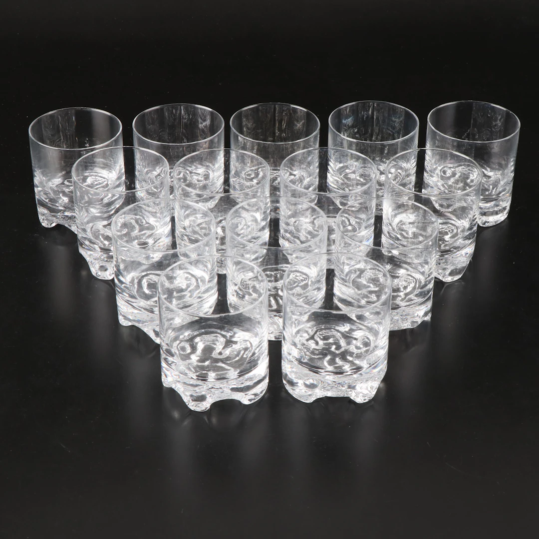 Swedish Modern Style Crystal Old Fashioned Glasses