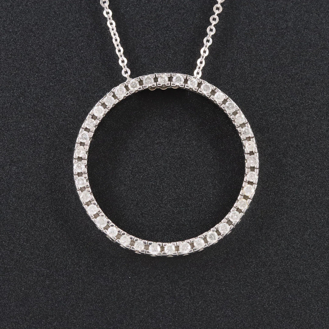 10K 0.46 CTW Diamond Pendant on 14K Chain