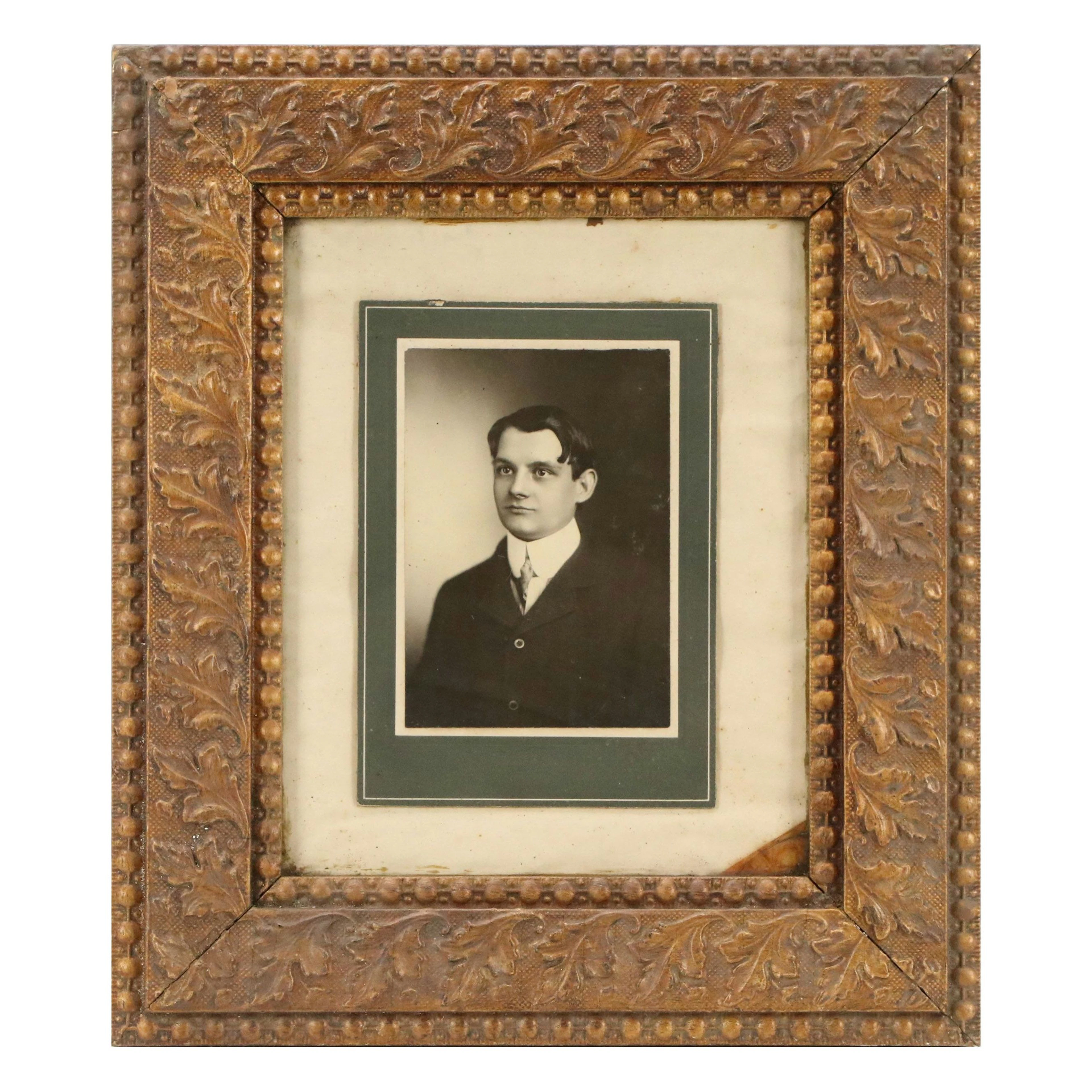 Sepia-Toned Portrait Photograph of Young Man, Early 20th C.