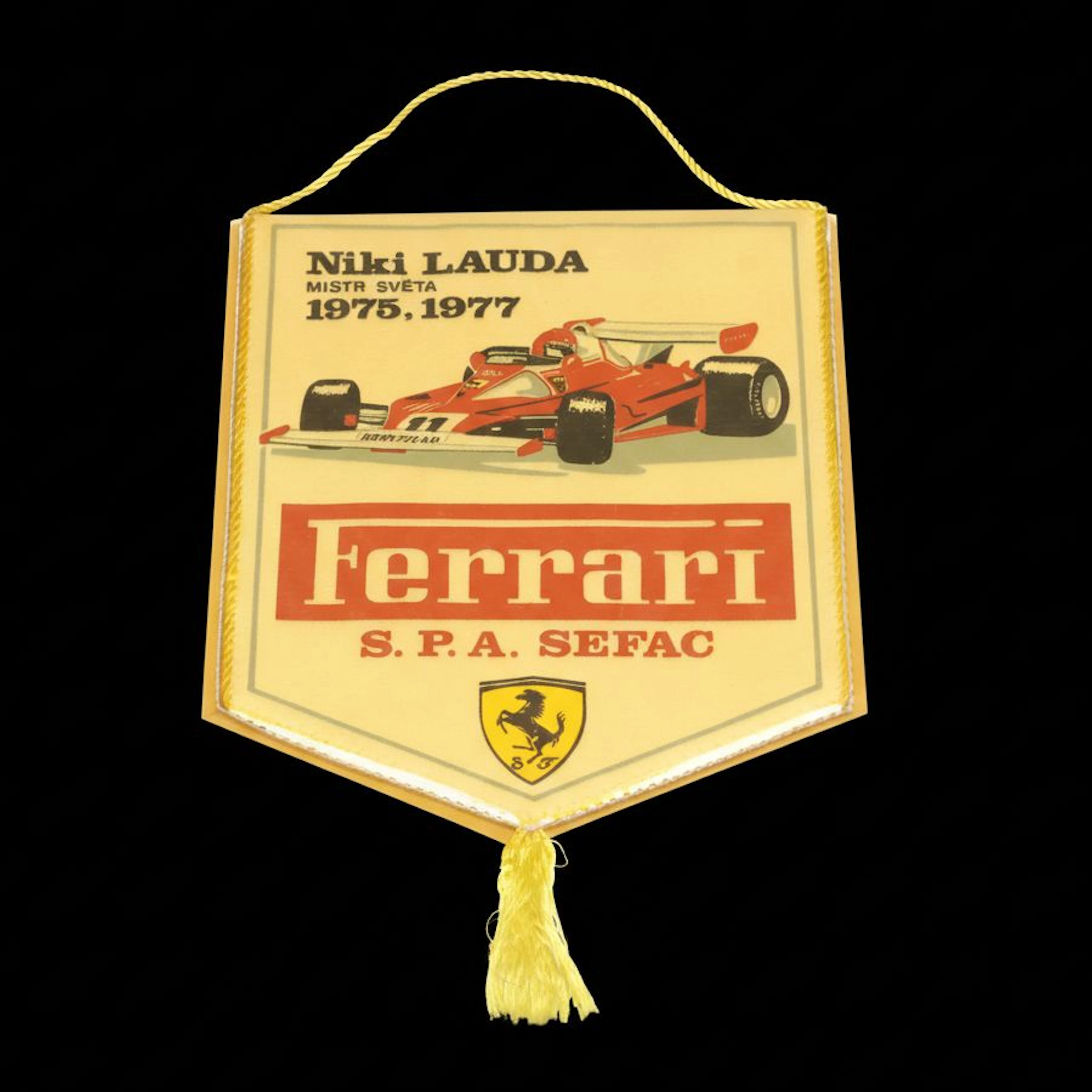 Niki Lauda Racing Memorabilia Pennant, Late 20th Century