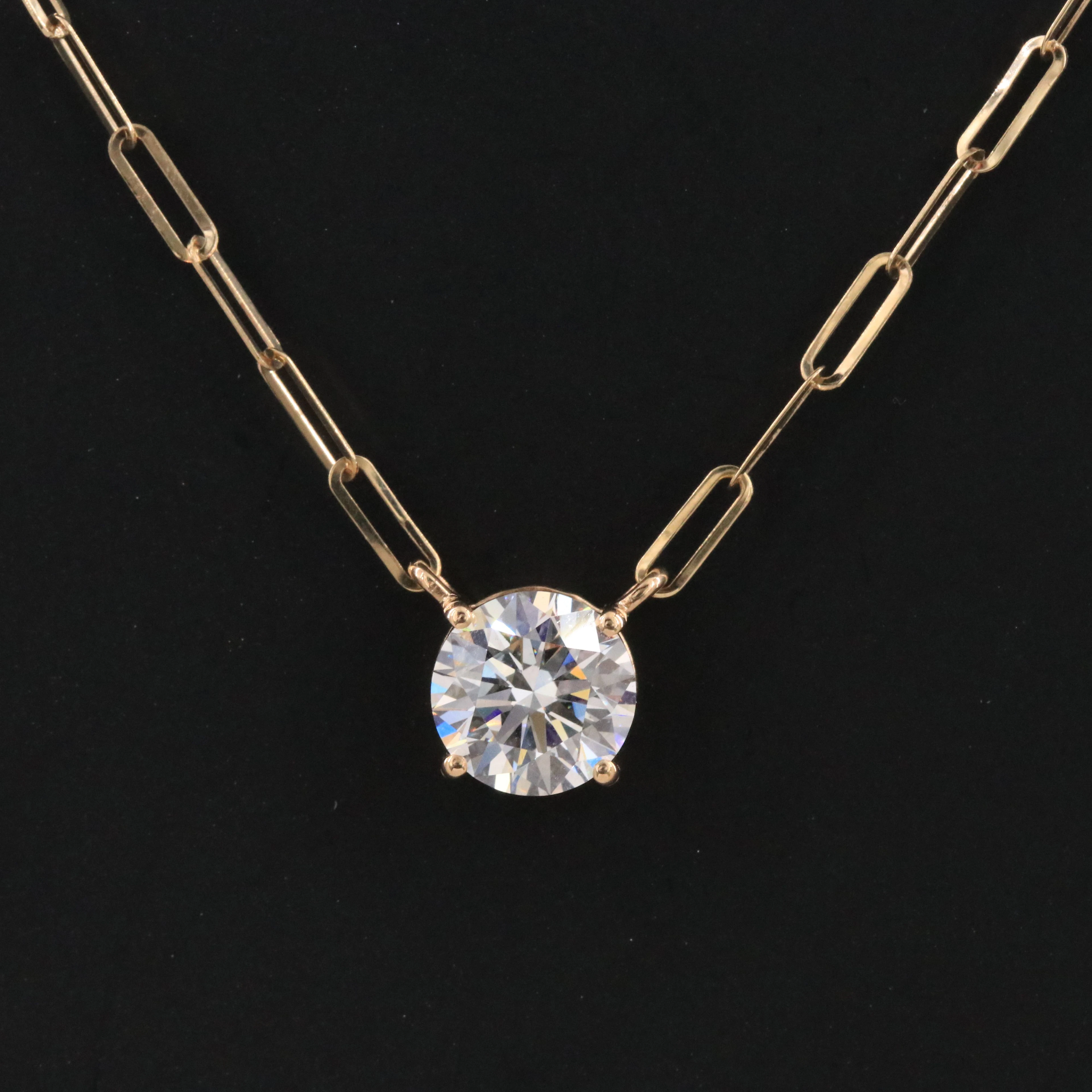 14K 1.54 CT Lab Grown Diamond Necklace with IGI Report